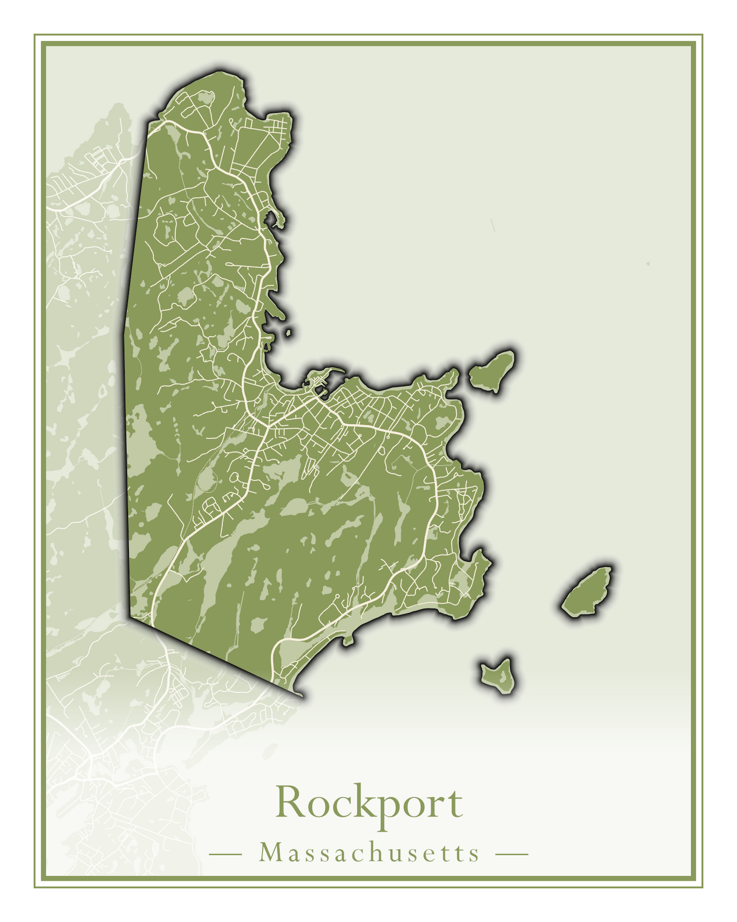 Massachusetts Towns - Street Map (Richmond - Rockport)