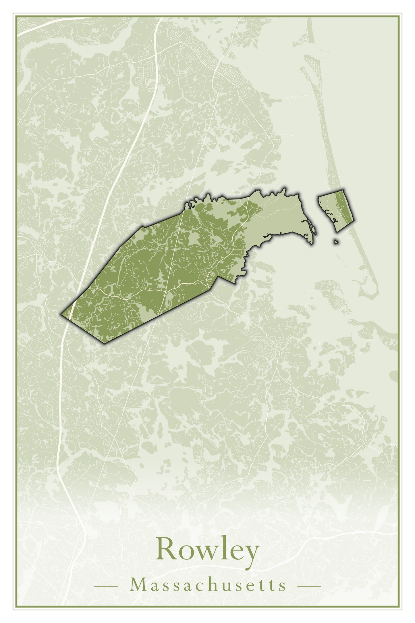 Massachusetts Towns - Street Map (Rowe - Russell)