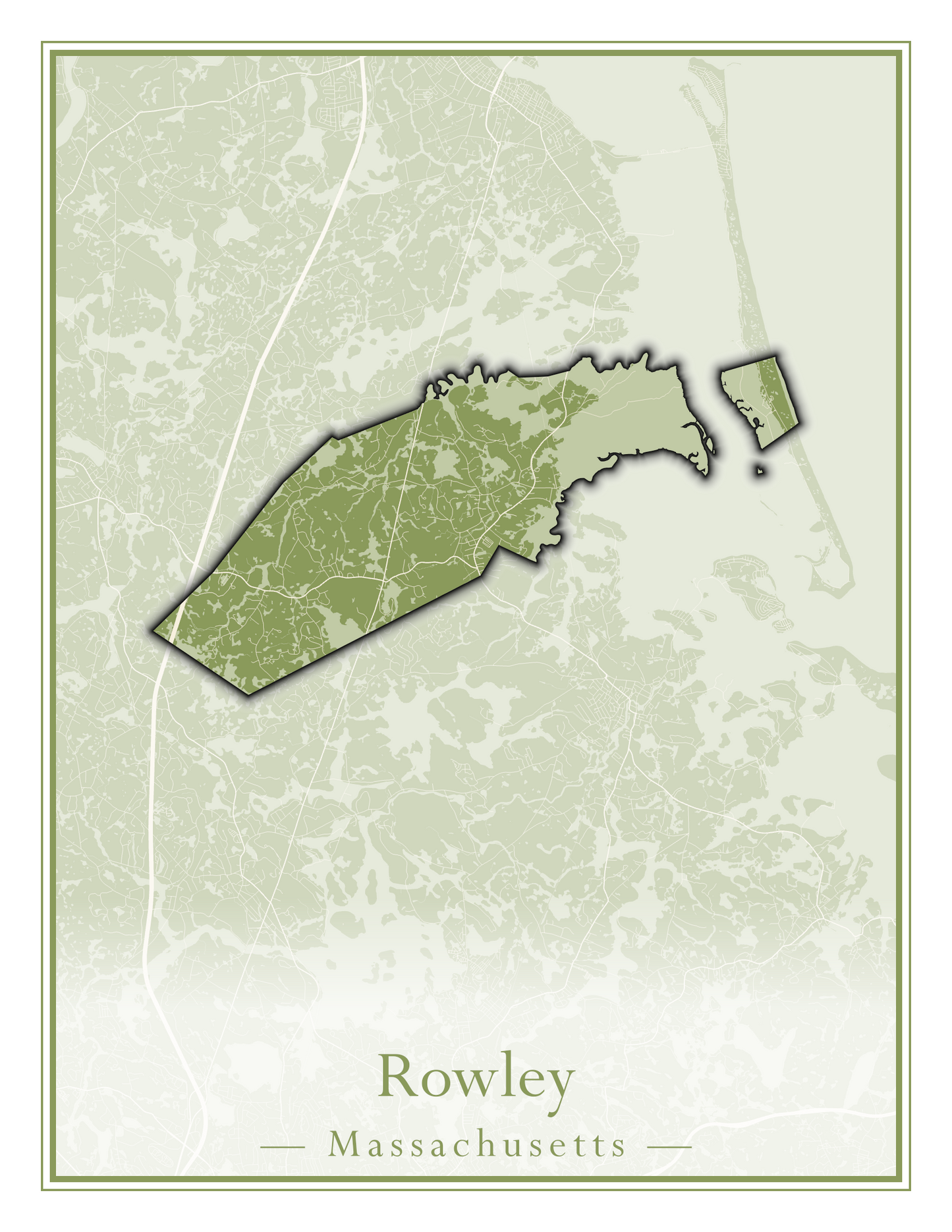 Massachusetts Towns - Street Map (Rowe - Russell)