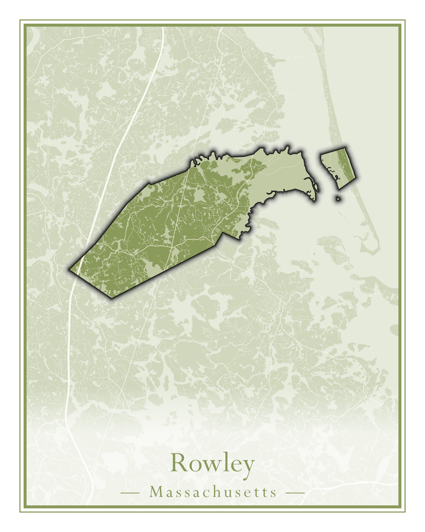 Massachusetts Towns - Street Map (Rowe - Russell)