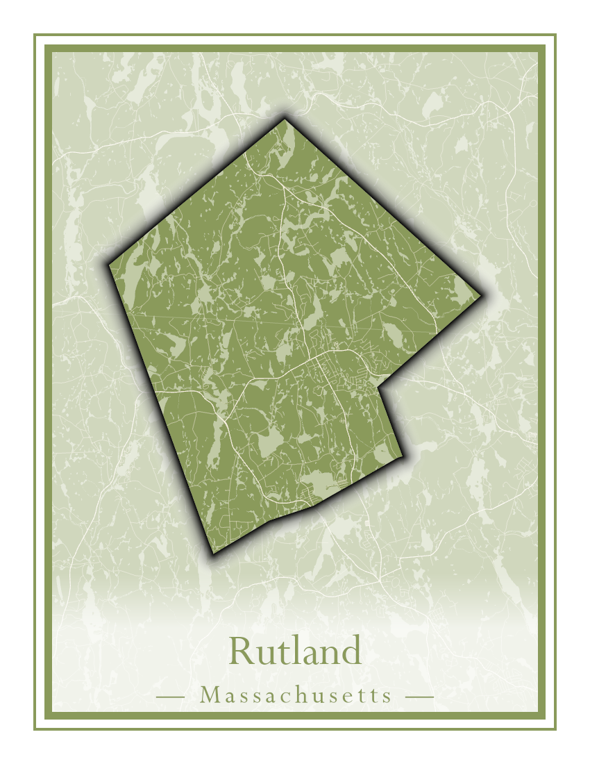 Massachusetts Towns - Street Map (Rutland - Sandisfield)