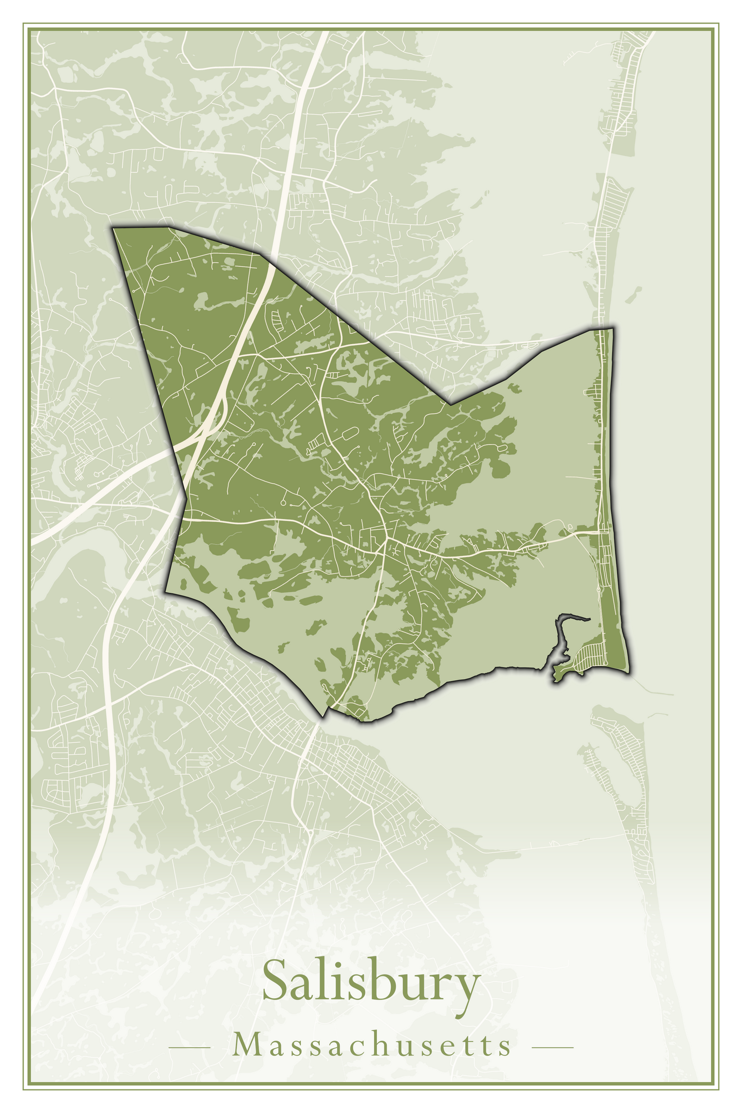 Massachusetts Towns - Street Map (Rutland - Sandisfield)