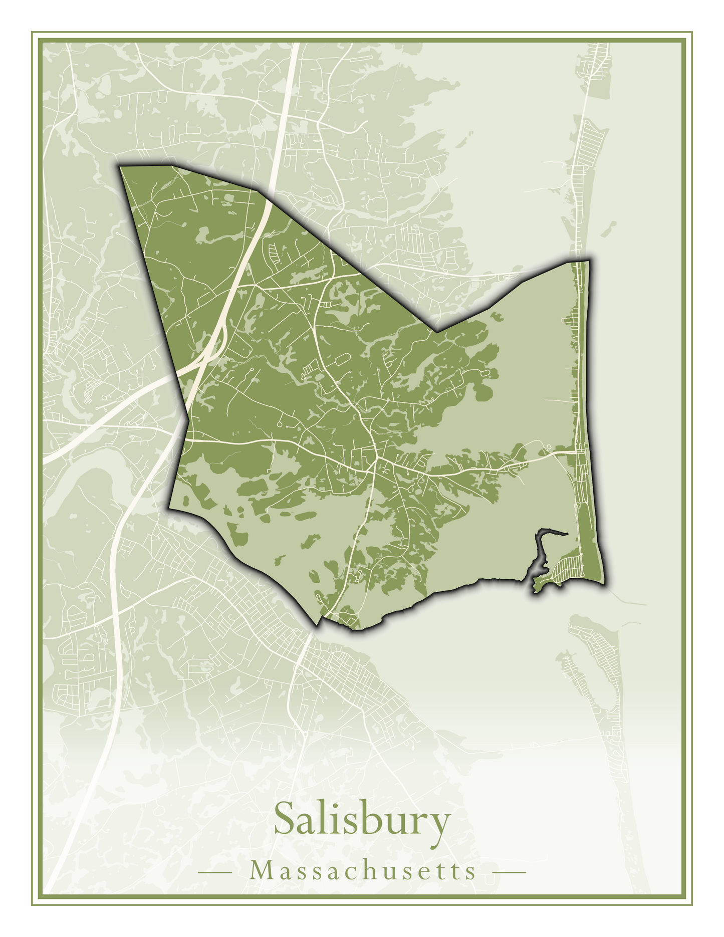 Massachusetts Towns - Street Map (Rutland - Sandisfield)