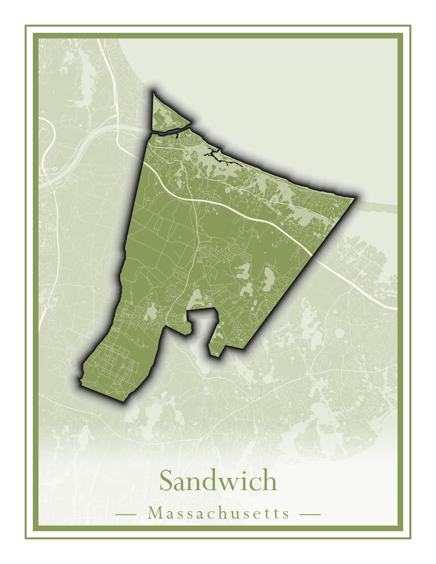 Massachusetts Towns - Street Map (Sandwich - Scituate)