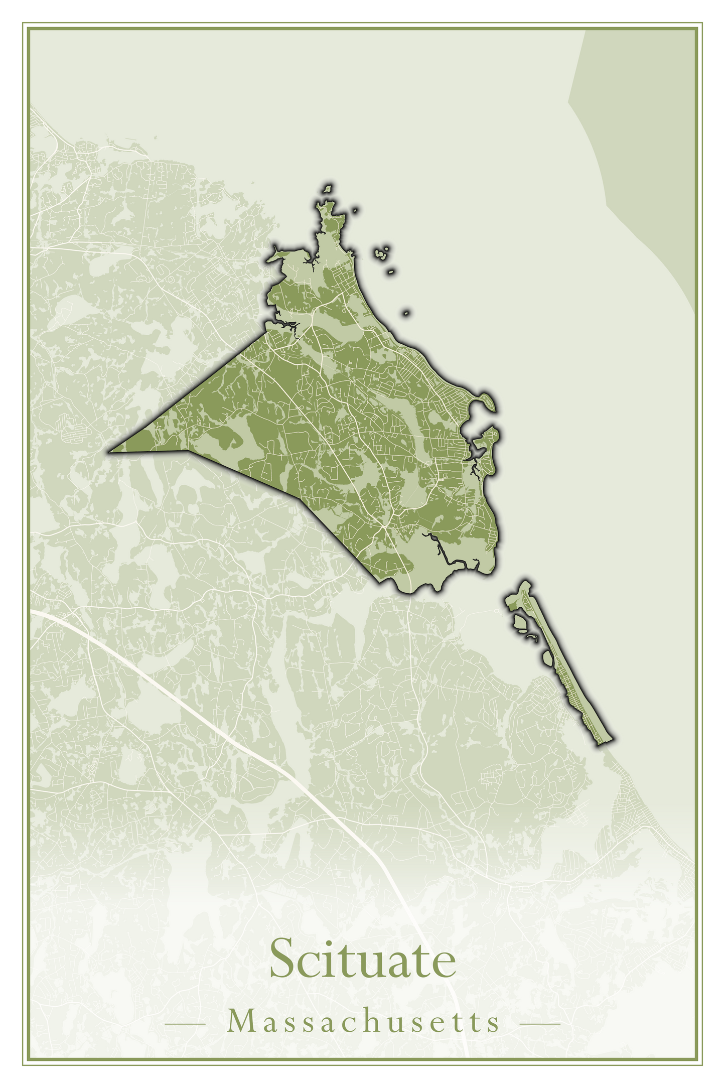 Massachusetts Towns - Street Map (Sandwich - Scituate)