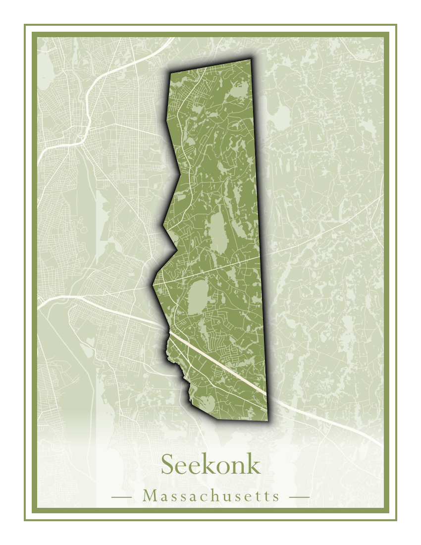 Massachusetts Towns - Street Map (Seekonk - Shelburne)