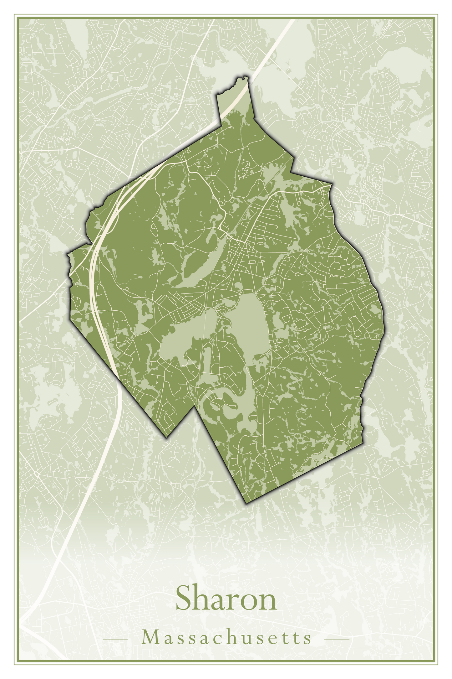 Massachusetts Towns - Street Map (Seekonk - Shelburne)