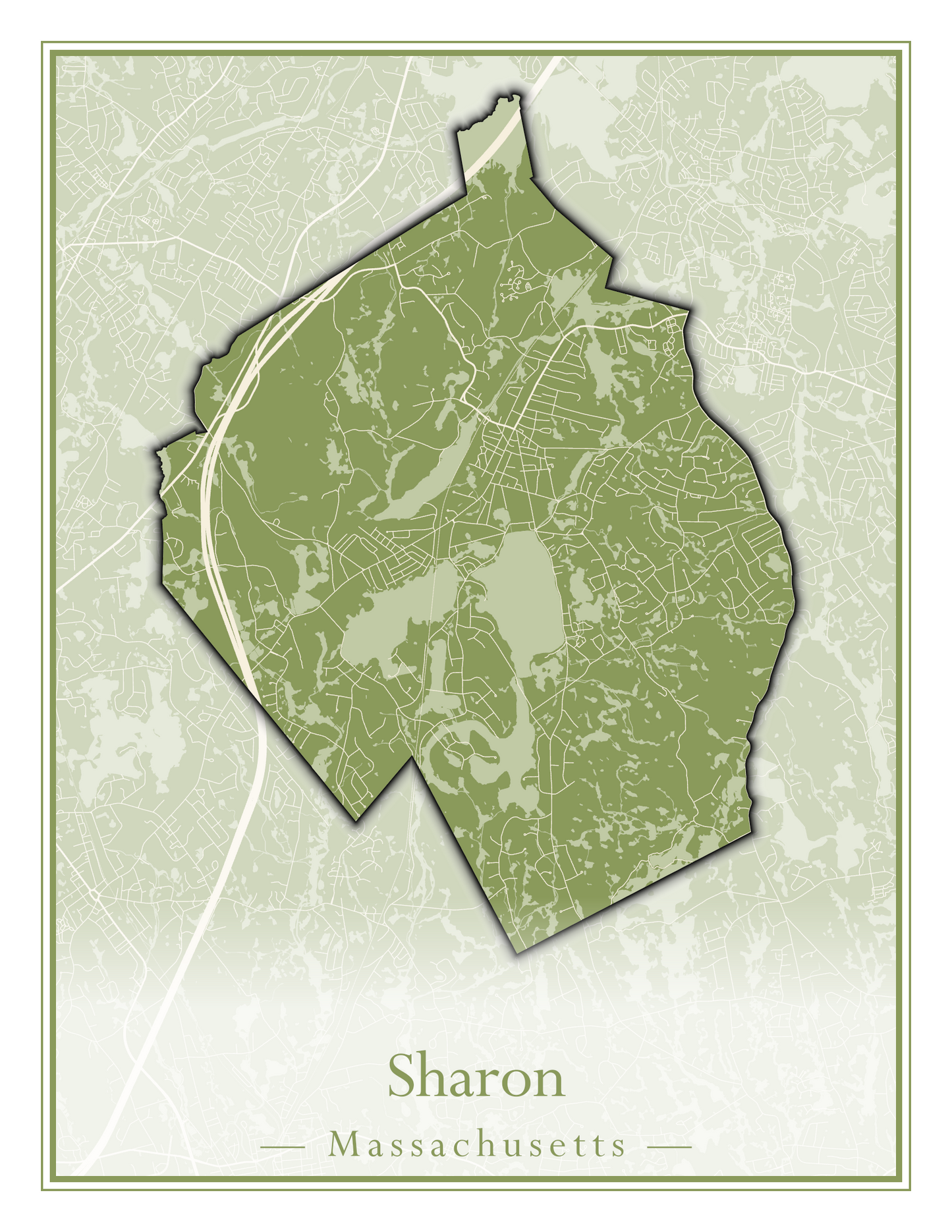 Massachusetts Towns - Street Map (Seekonk - Shelburne)