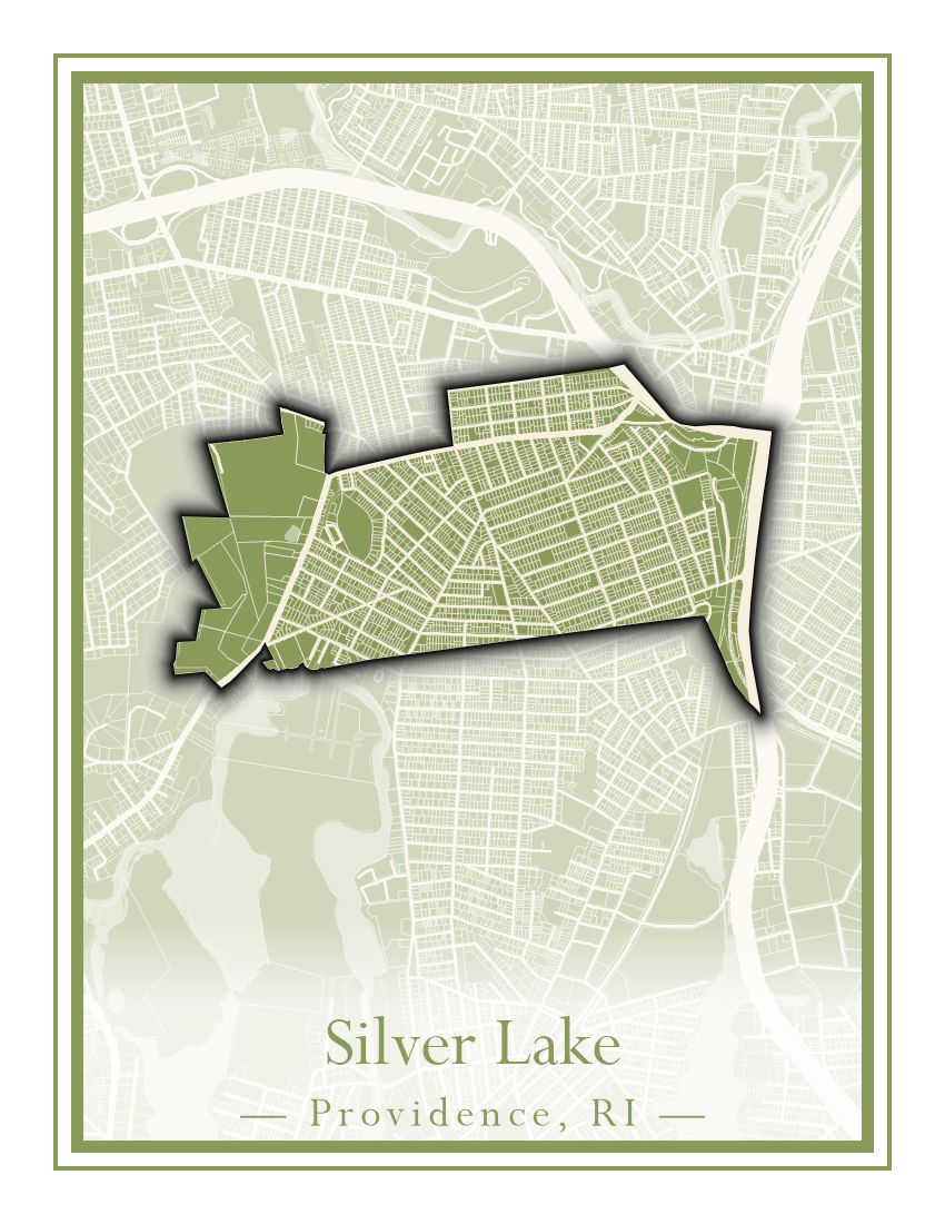 Providence Neighborhoods - Street Map (Silver Lake - Upper South Providence)