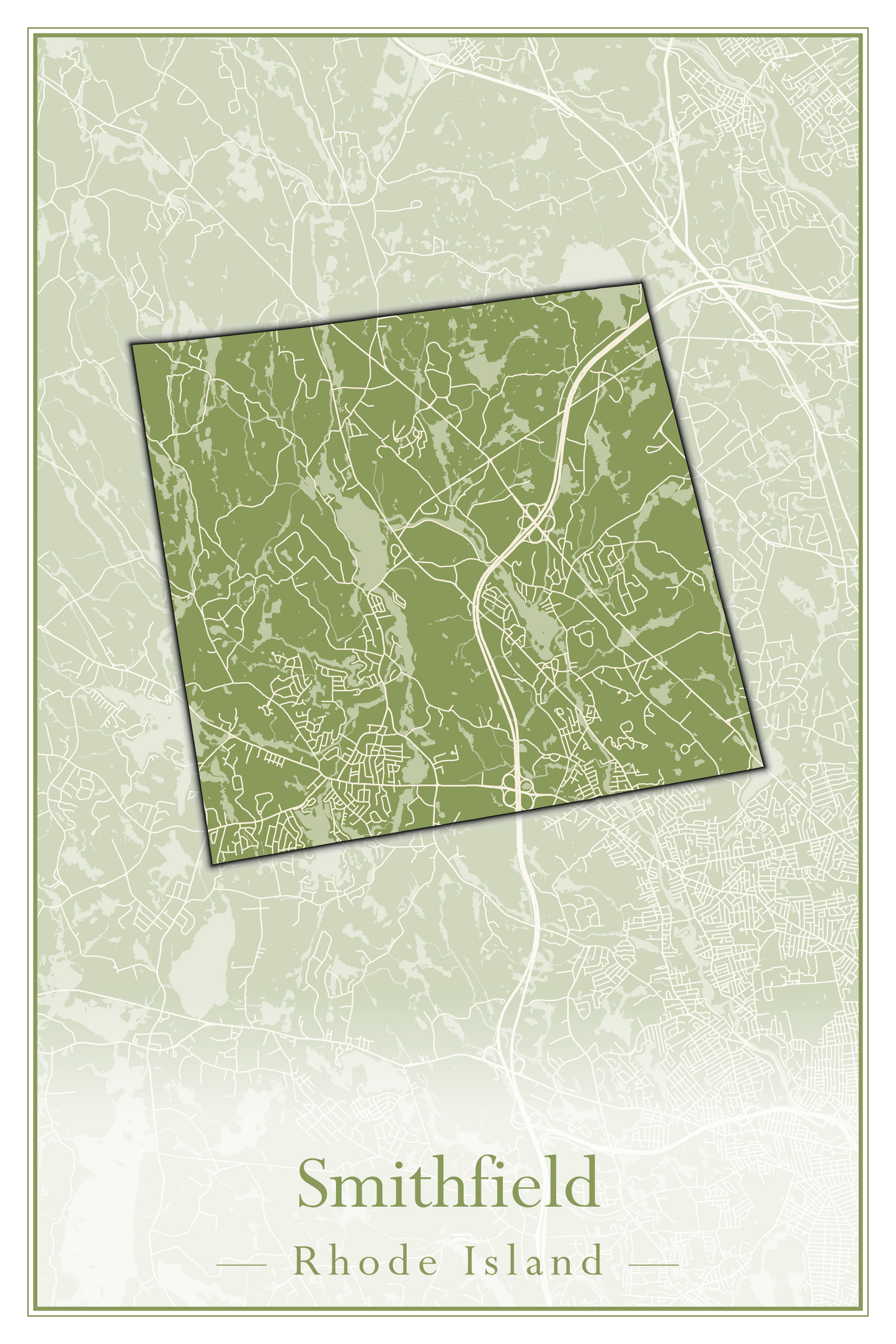 Rhode Island Towns - Street Map (Richmond - South Kingstown)