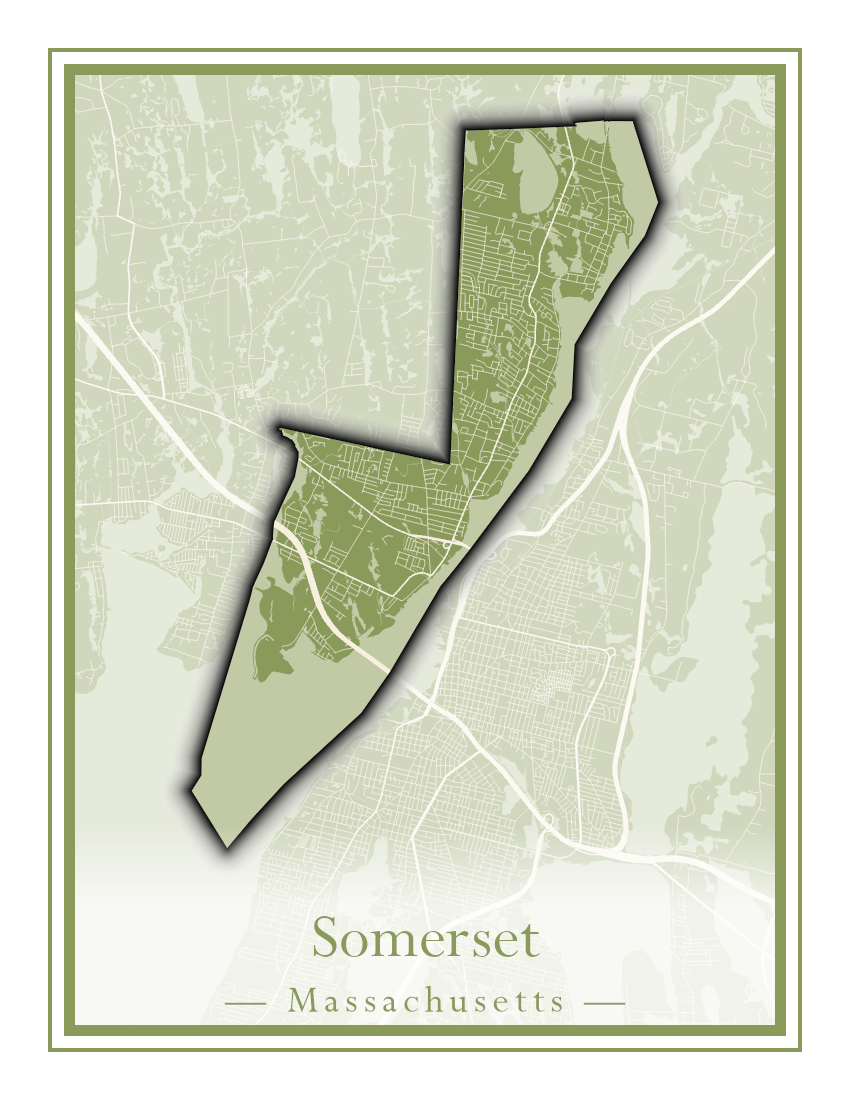 Massachusetts Towns - Street Map (Somerset - Southampton)