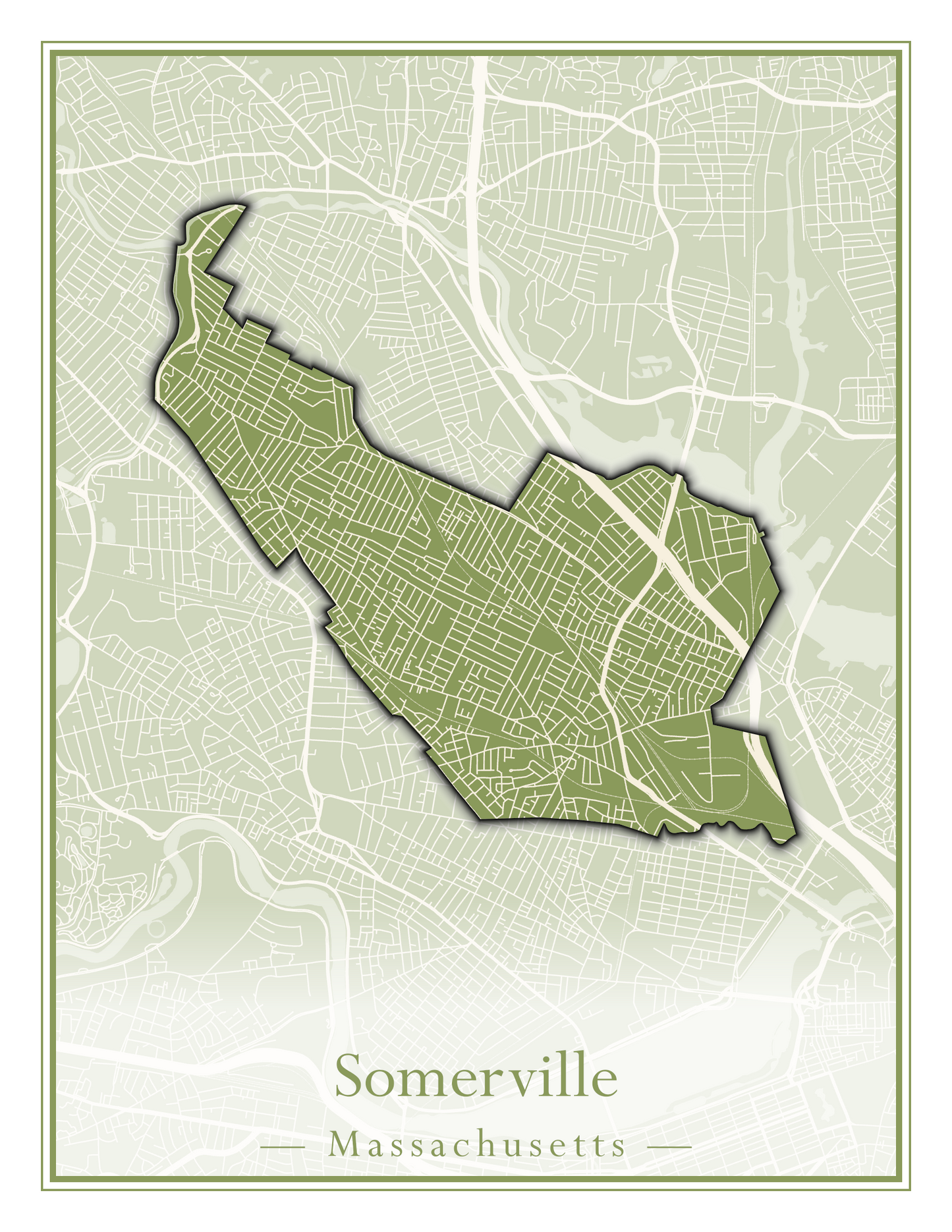 Massachusetts Towns - Street Map (Somerset - Southampton)