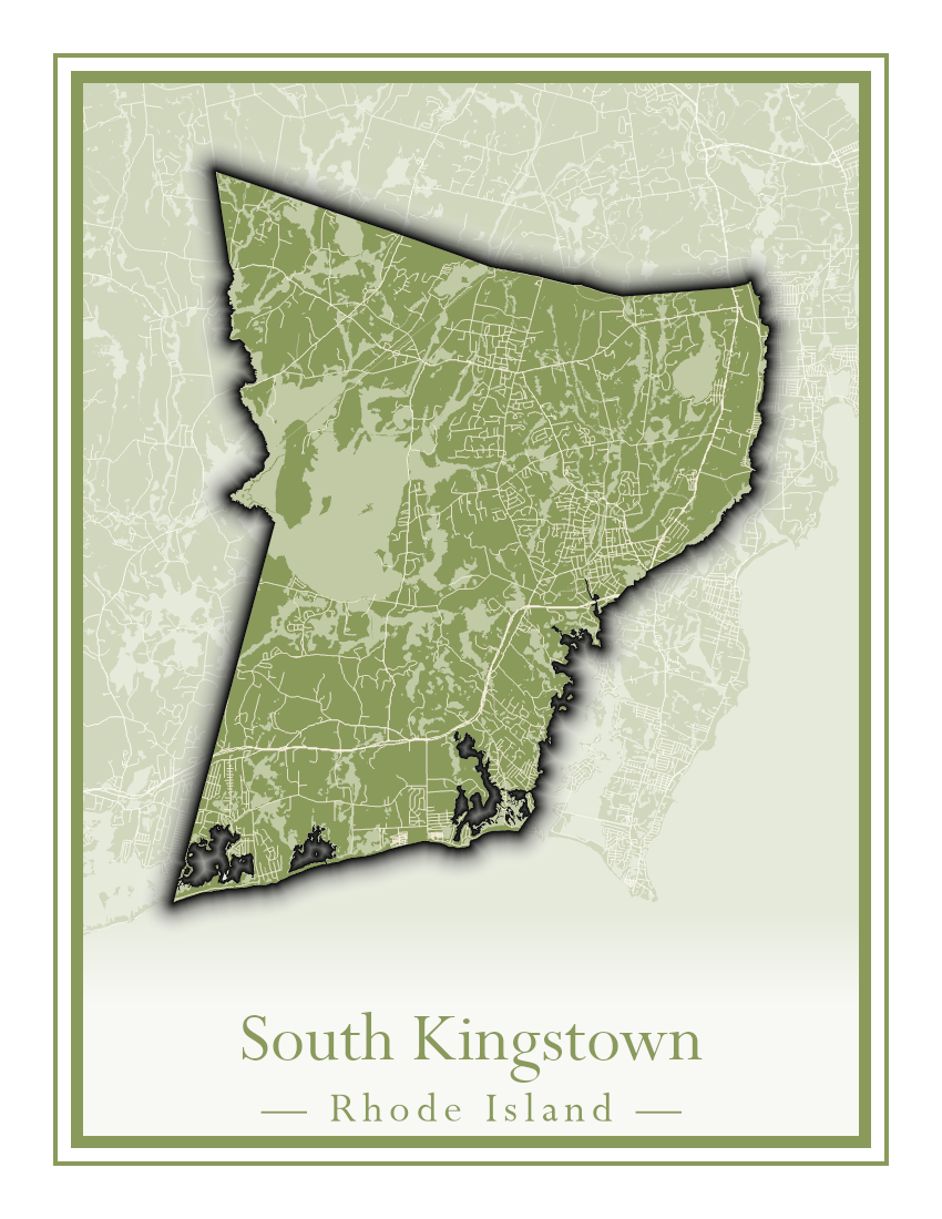 Rhode Island Towns - Street Map (Richmond - South Kingstown)