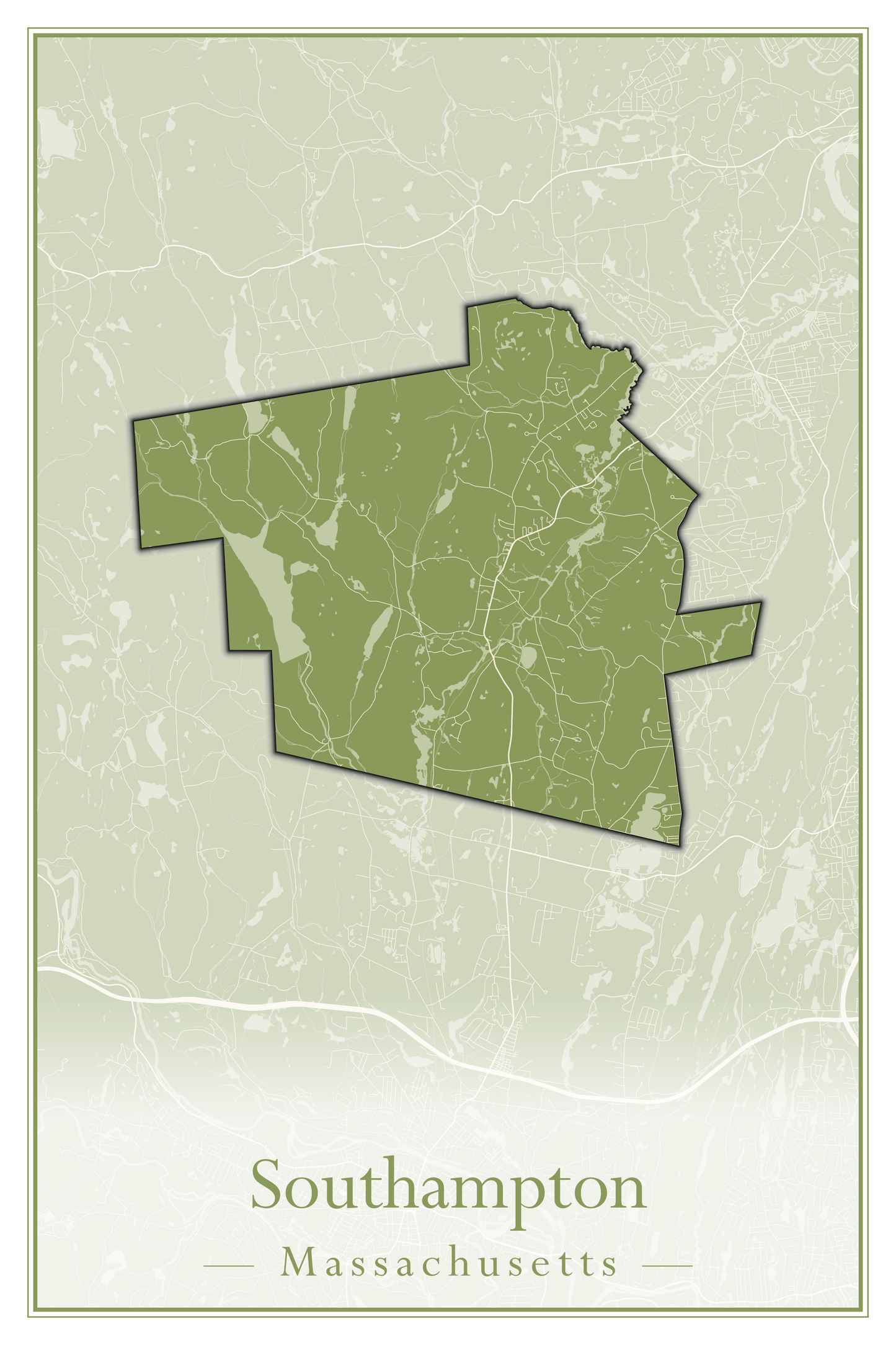 Massachusetts Towns - Street Map (Somerset - Southampton)