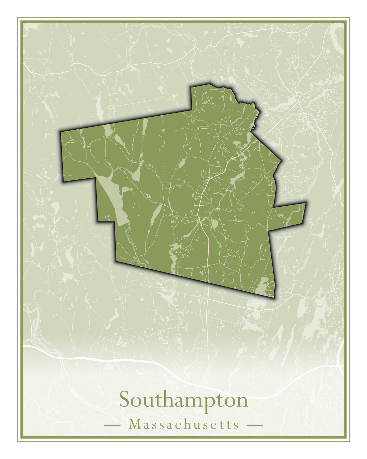 Massachusetts Towns - Street Map (Somerset - Southampton)