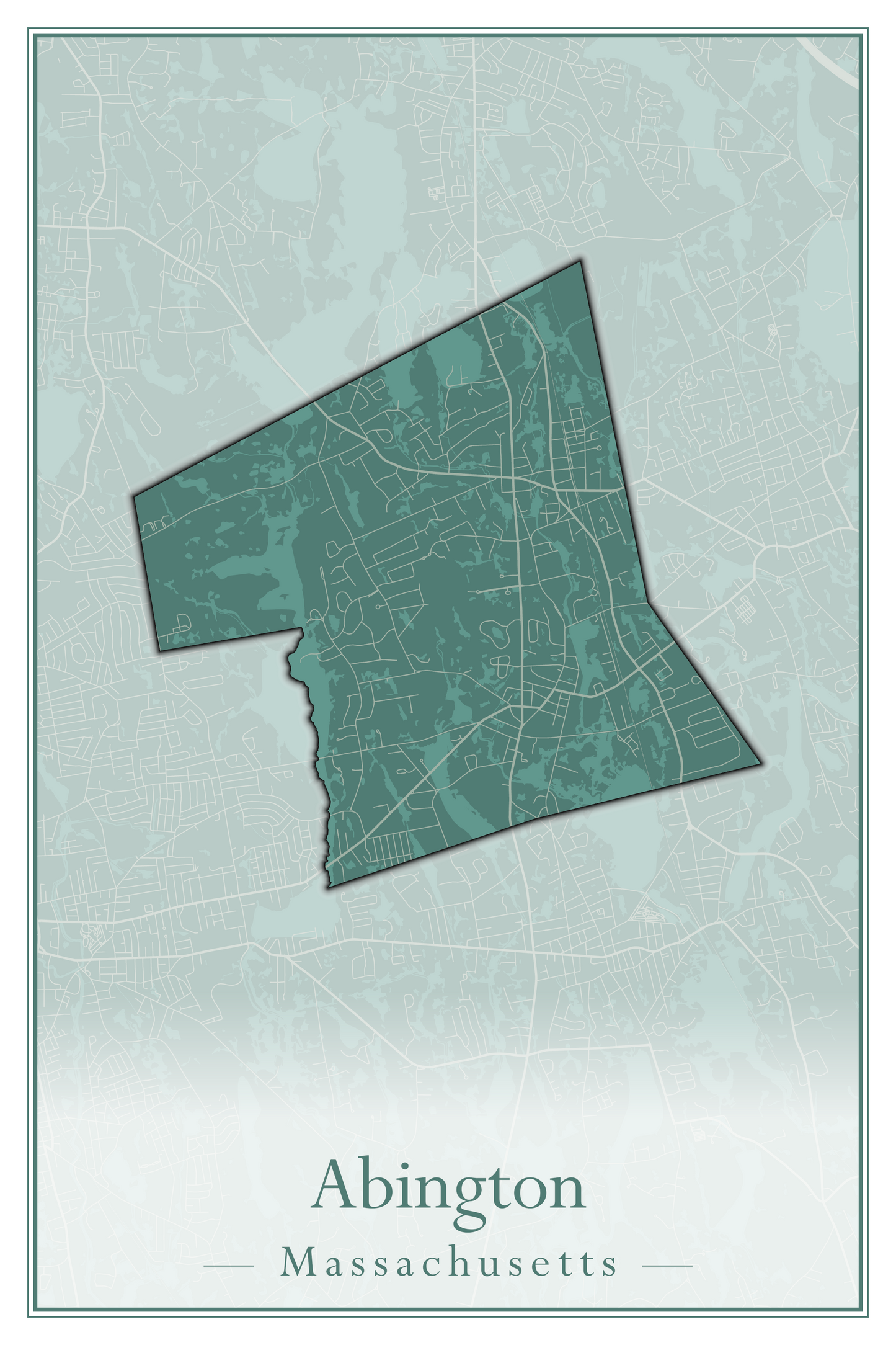 Massachusetts Towns - Street Map (Abington - Adams)