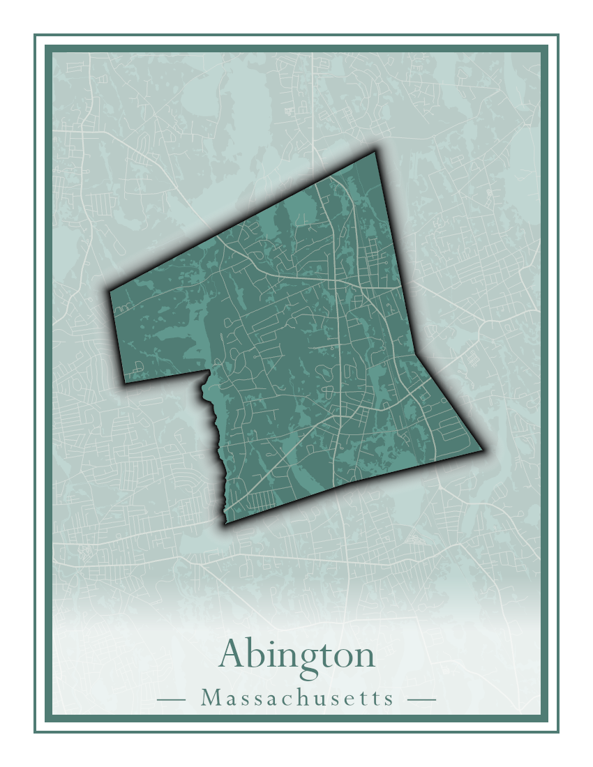 Massachusetts Towns - Street Map (Abington - Adams)