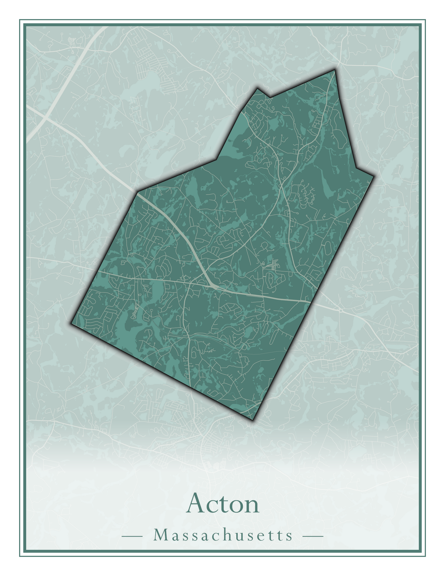 Massachusetts Towns - Street Map (Abington - Adams)