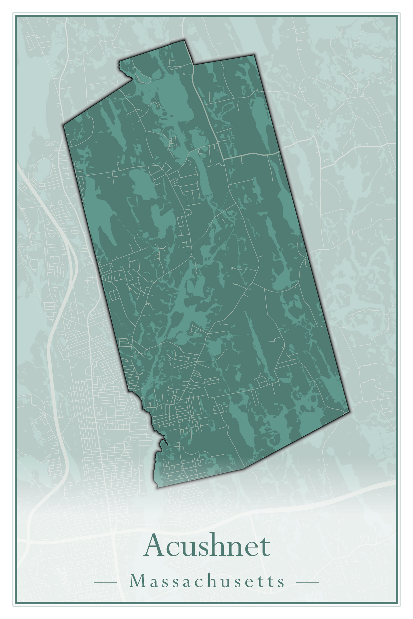 Massachusetts Towns - Street Map (Abington - Adams)