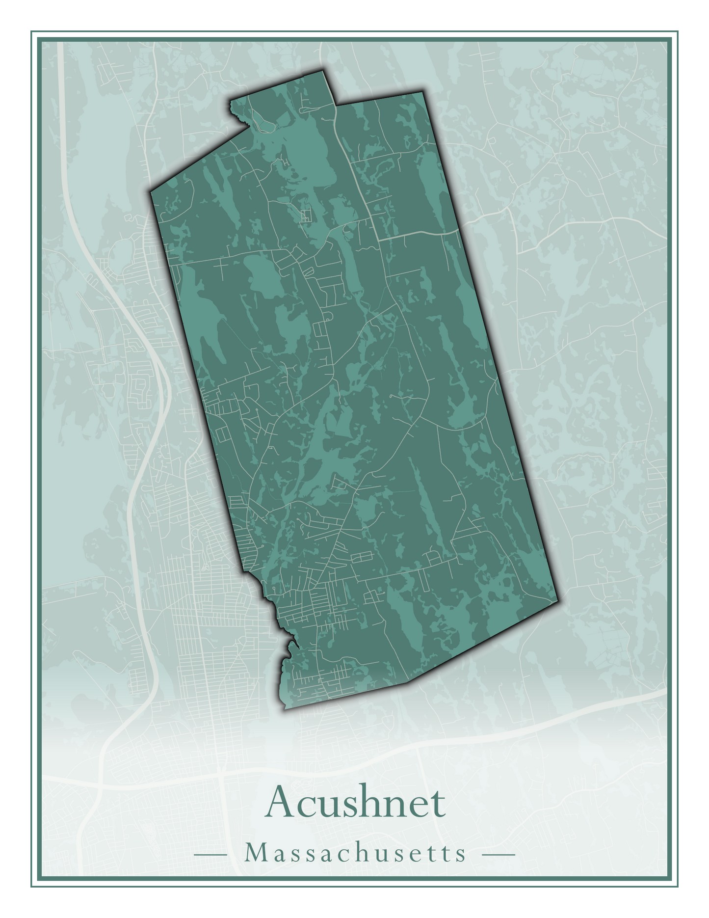 Massachusetts Towns - Street Map (Abington - Adams)