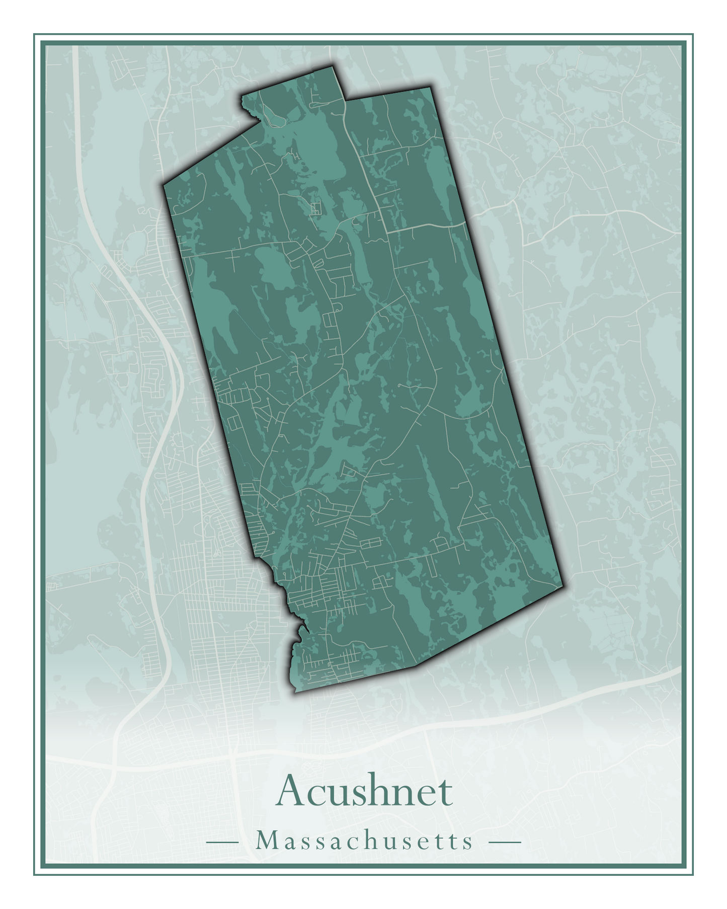 Massachusetts Towns - Street Map (Abington - Adams)