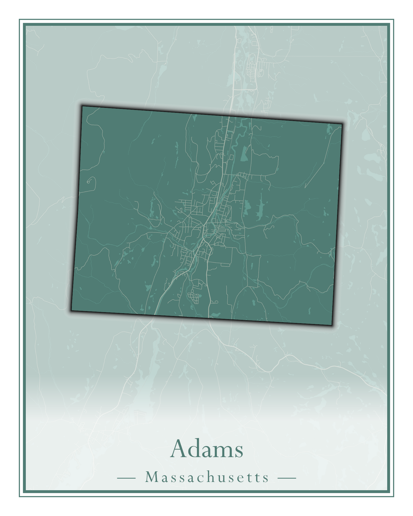 Massachusetts Towns - Street Map (Abington - Adams)