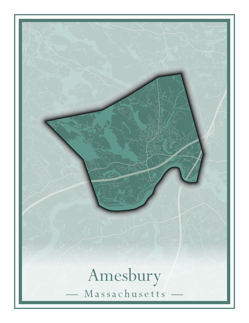 Massachusetts Towns - Street Map (Agawam - Amherst)