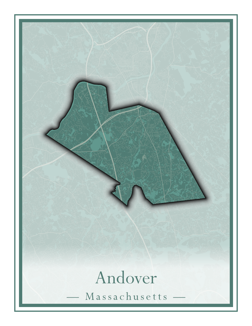 Massachusetts Towns - Street Map (Andover - Ashburnham)