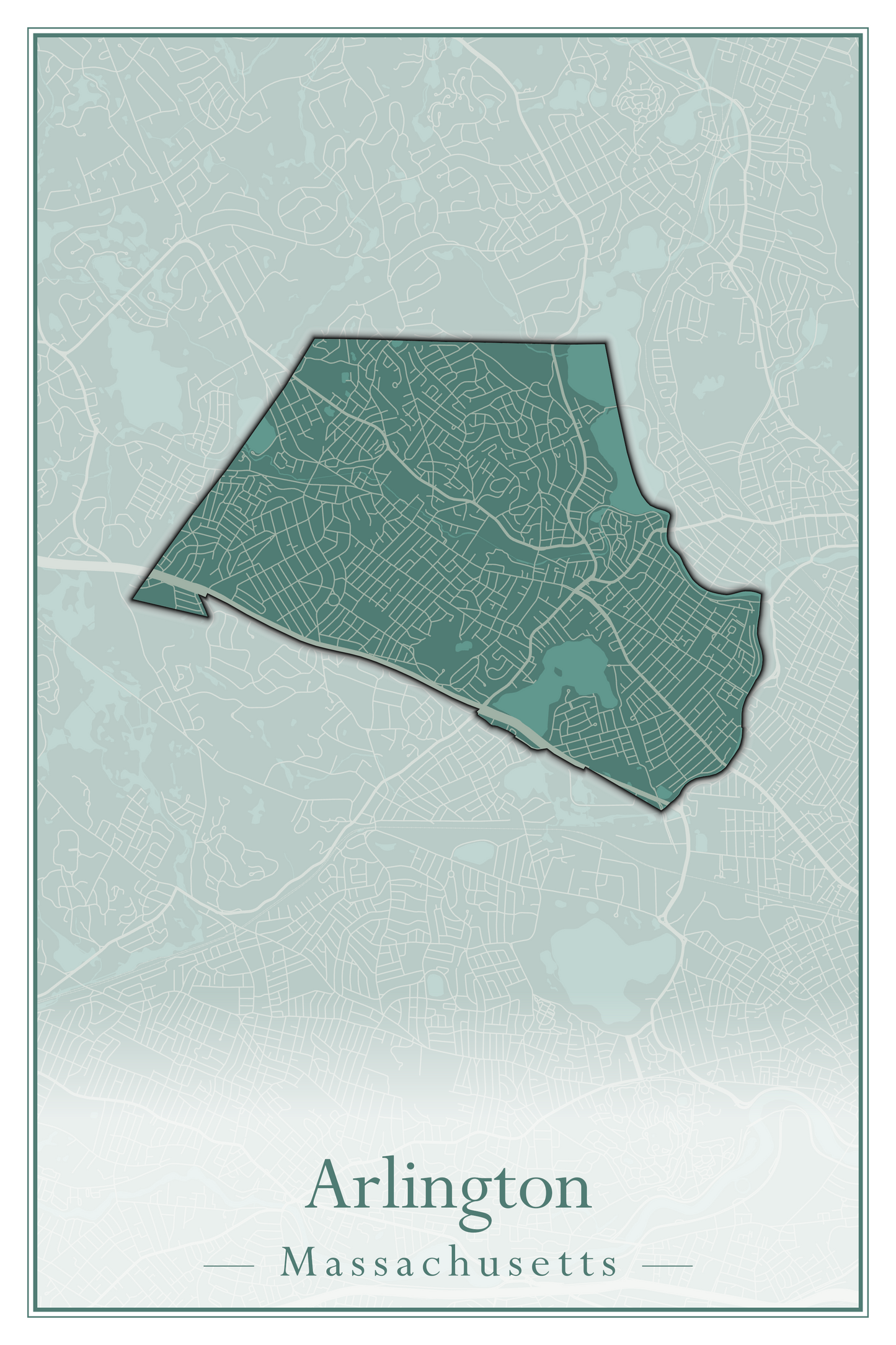 Massachusetts Towns - Street Map (Andover - Ashburnham)