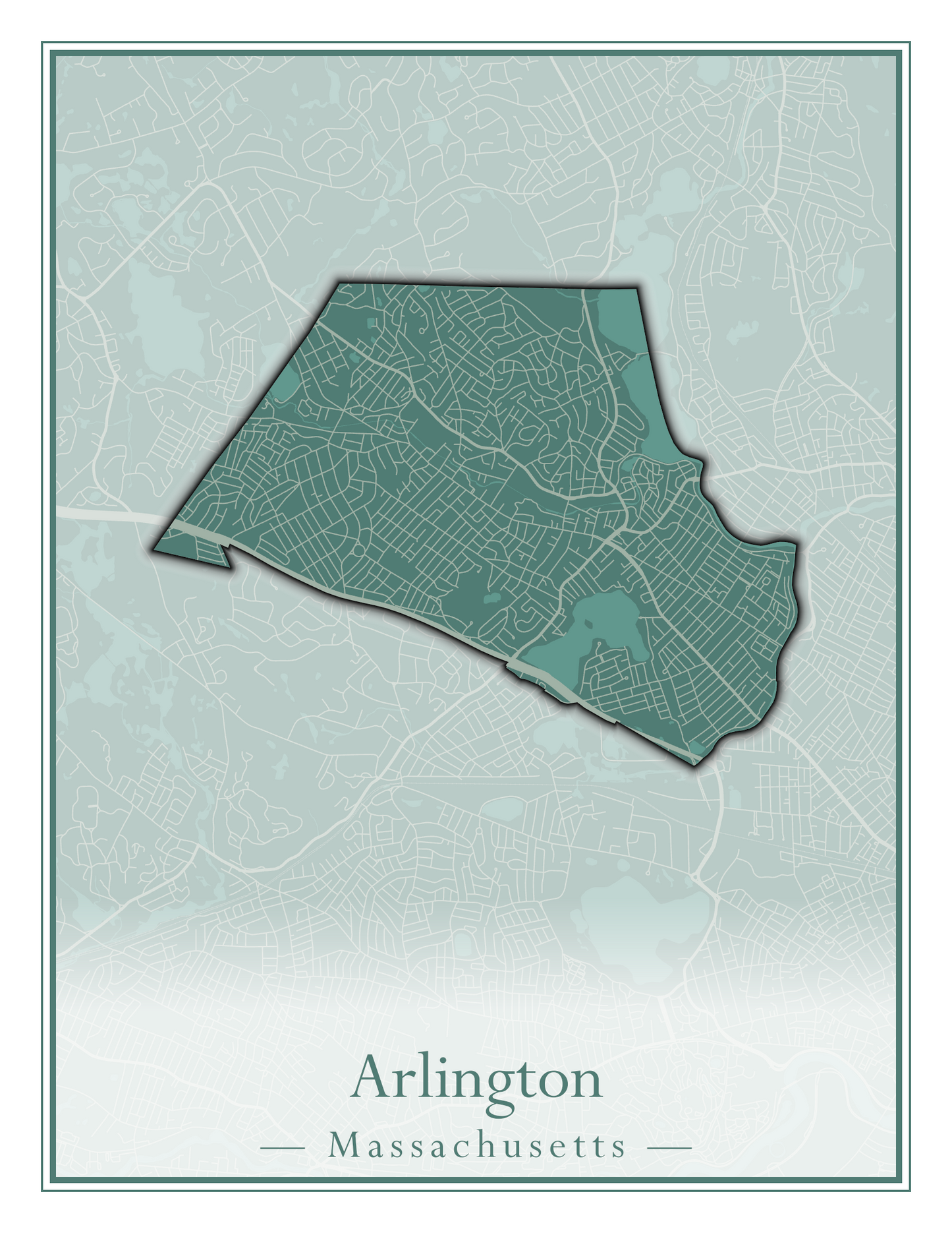 Massachusetts Towns - Street Map (Andover - Ashburnham)