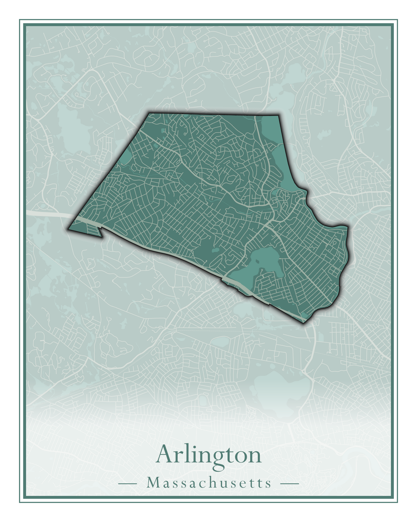 Massachusetts Towns - Street Map (Andover - Ashburnham)