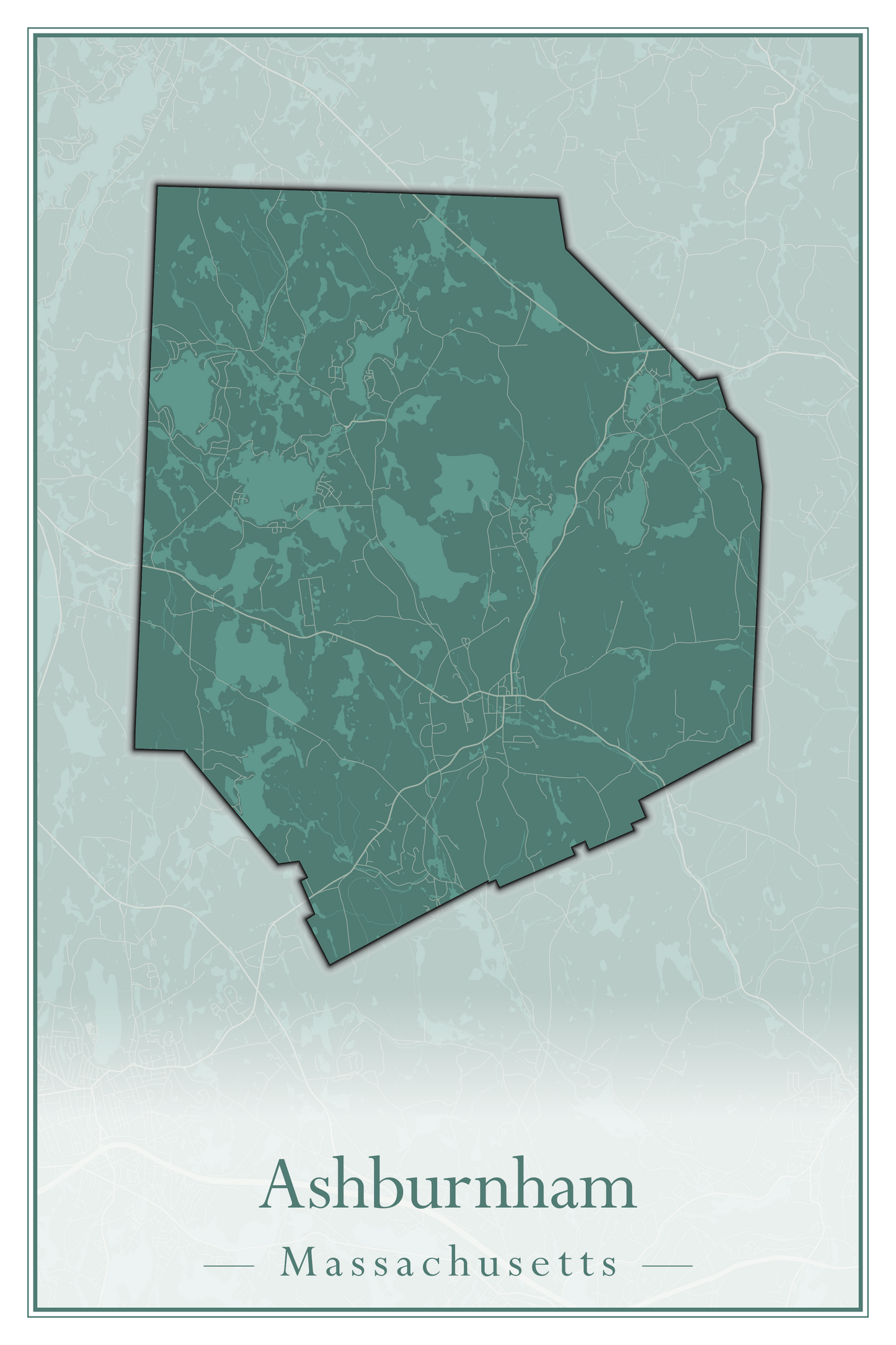 Massachusetts Towns - Street Map (Andover - Ashburnham)