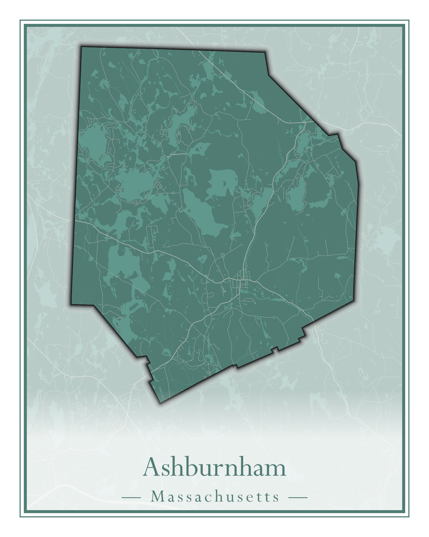 Massachusetts Towns - Street Map (Andover - Ashburnham)