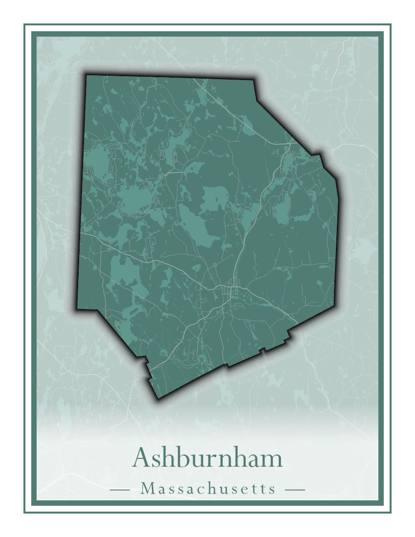 Massachusetts Towns - Street Map (Andover - Ashburnham)