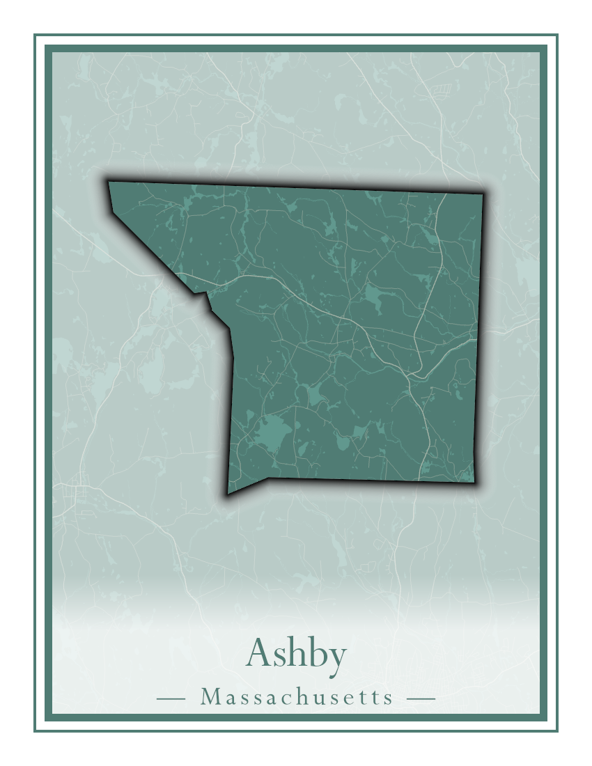 Massachusetts Towns - Street Map (Ashby - Athol)