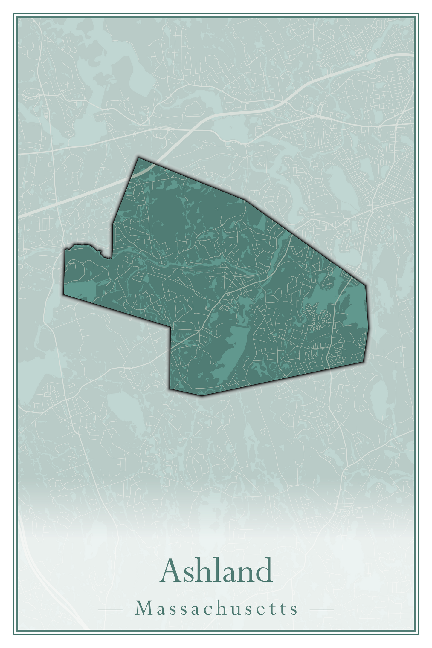 Massachusetts Towns - Street Map (Ashby - Athol)