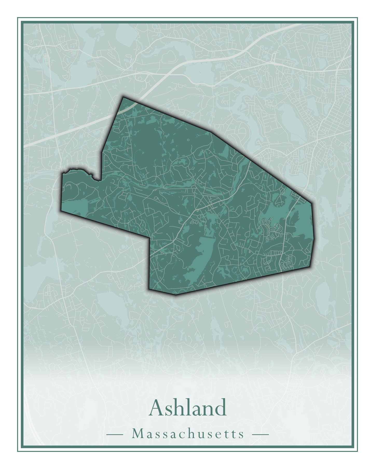 Massachusetts Towns - Street Map (Ashby - Athol)