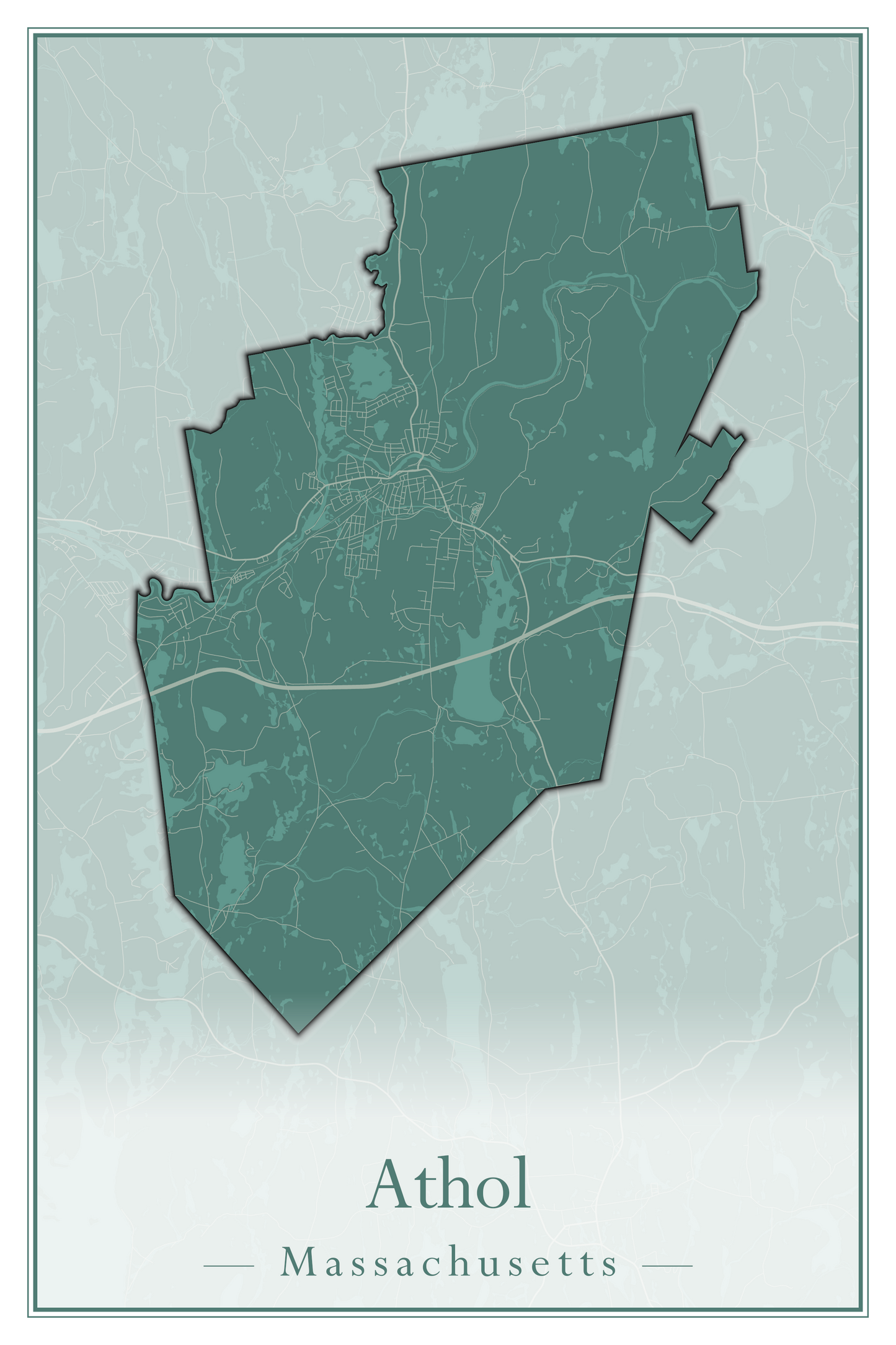 Massachusetts Towns - Street Map (Ashby - Athol)