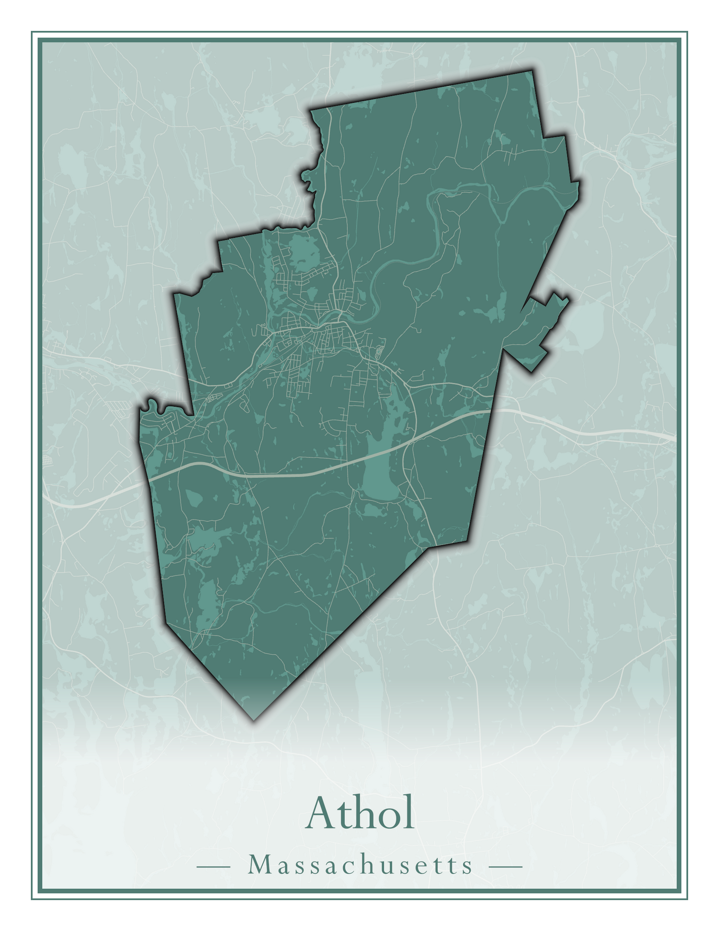 Massachusetts Towns - Street Map (Ashby - Athol)