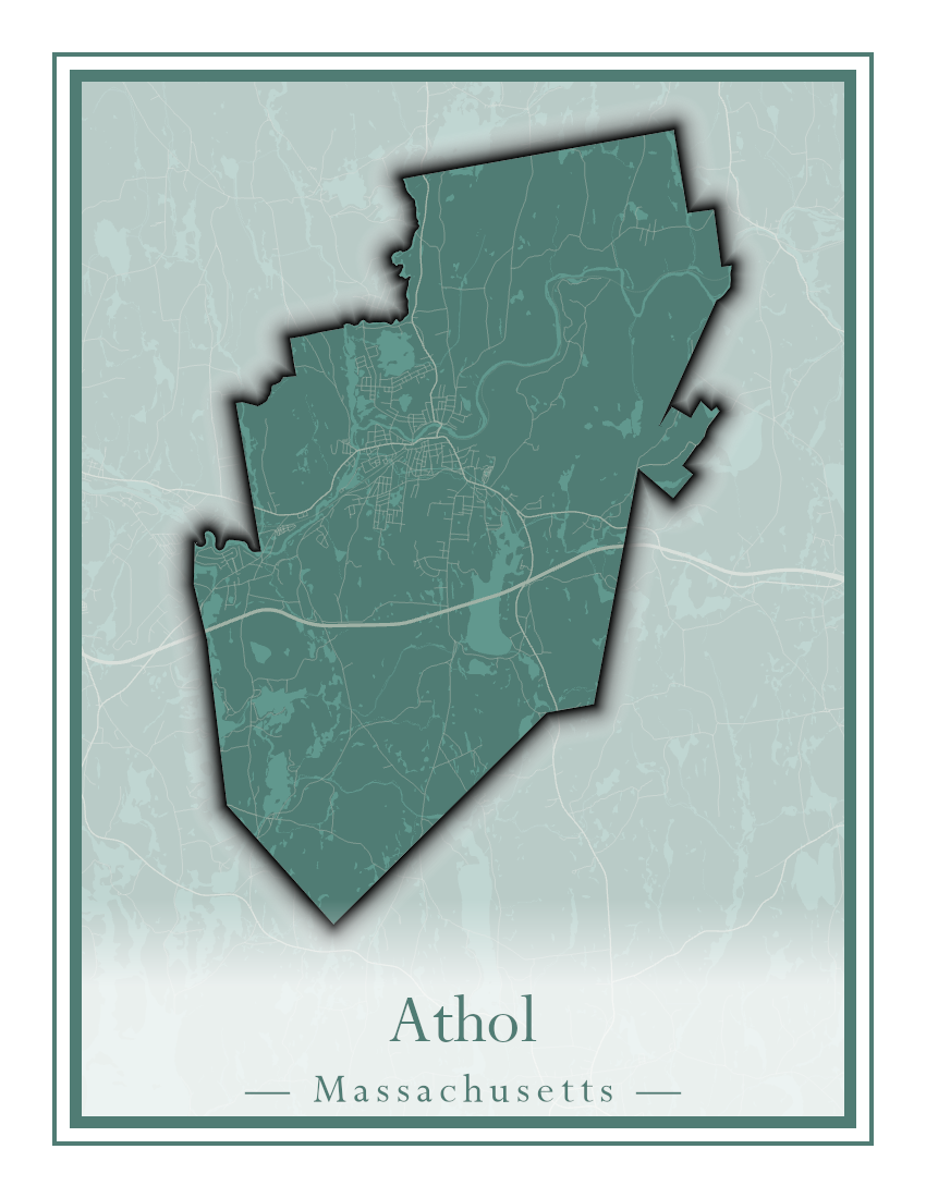 Massachusetts Towns - Street Map (Ashby - Athol)