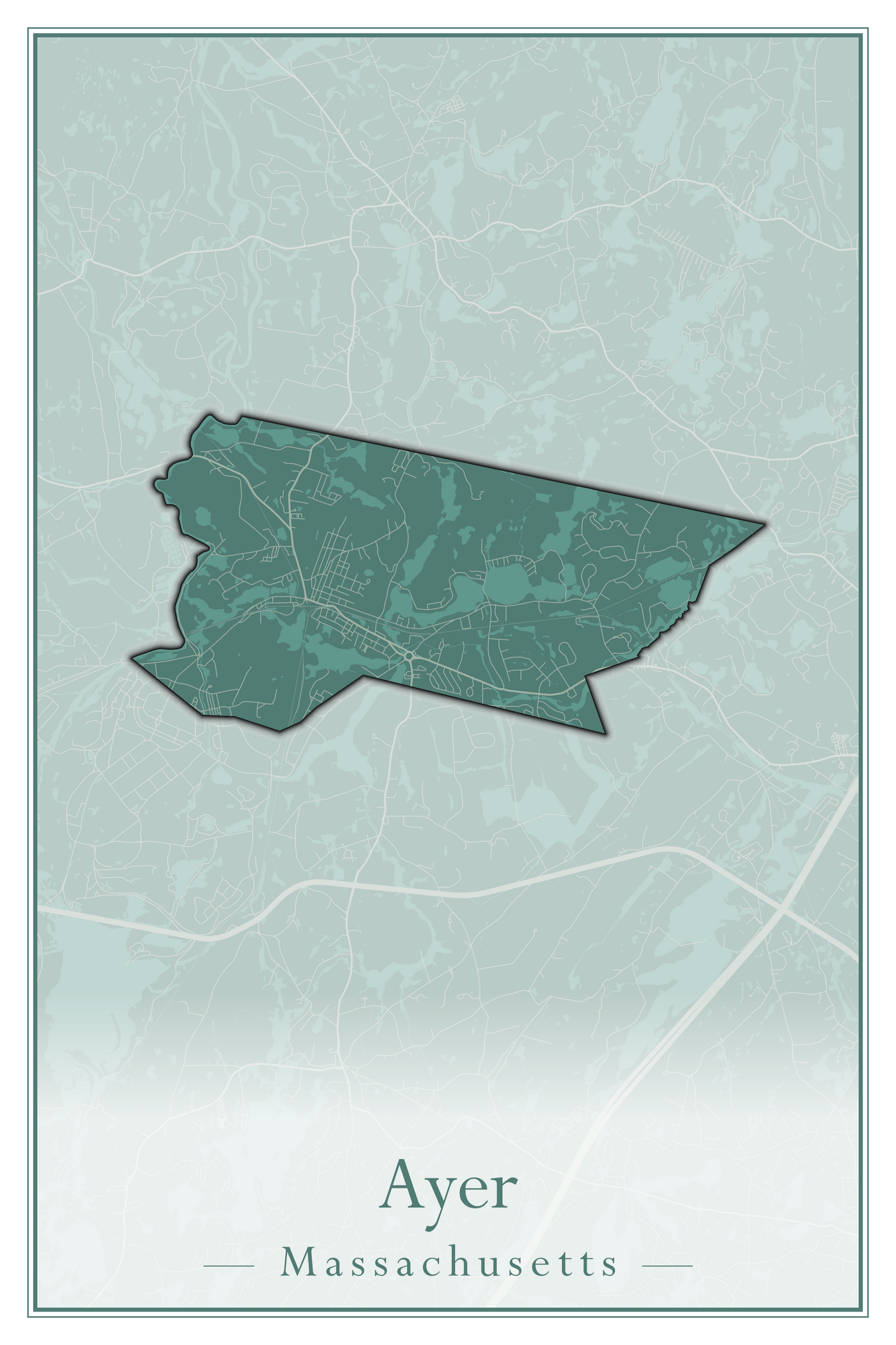 Massachusetts Towns - Street Map (Attleboro - Ayer)