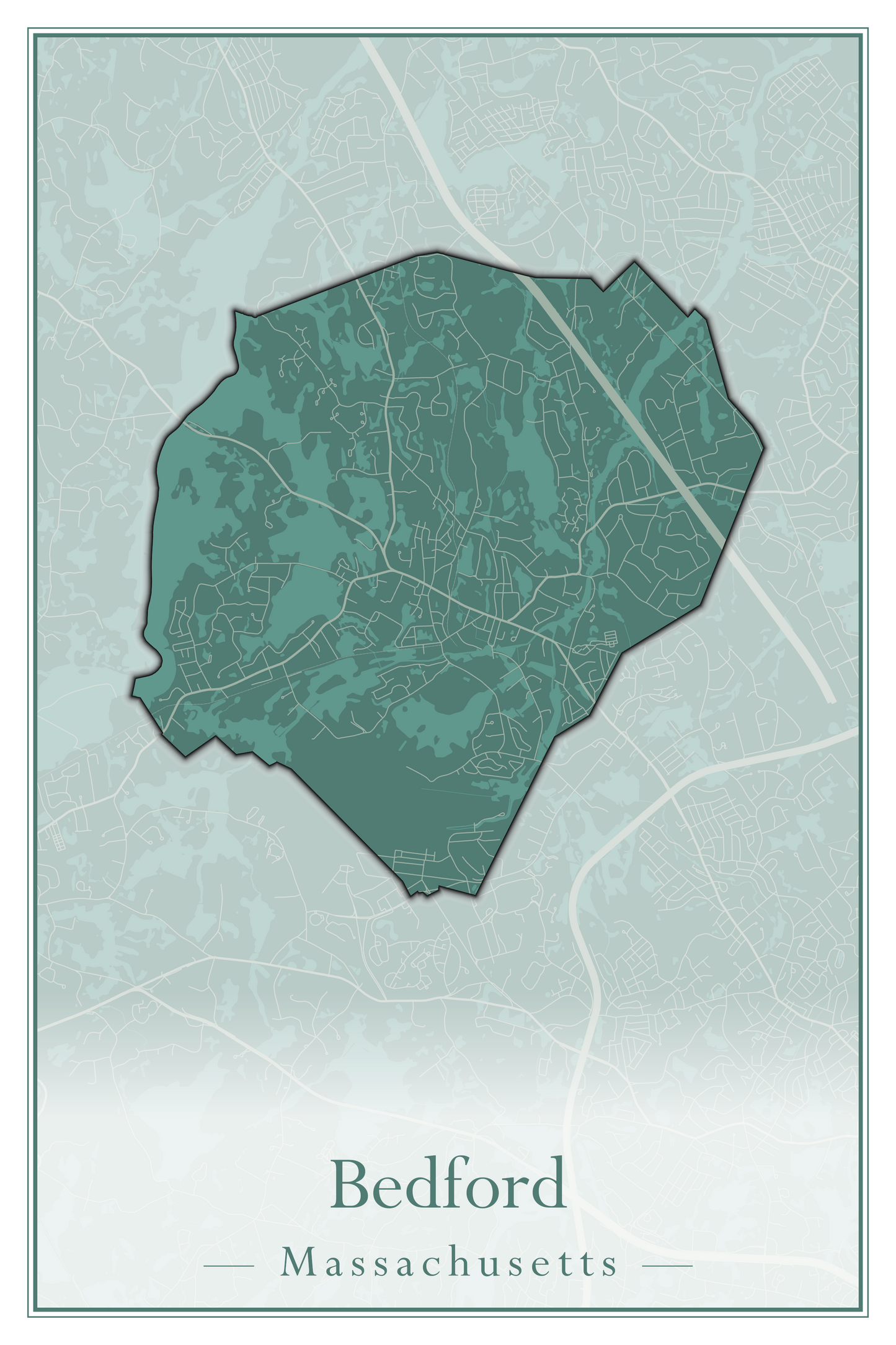 Massachusetts Towns - Street Map (Barnstable - Bedford)