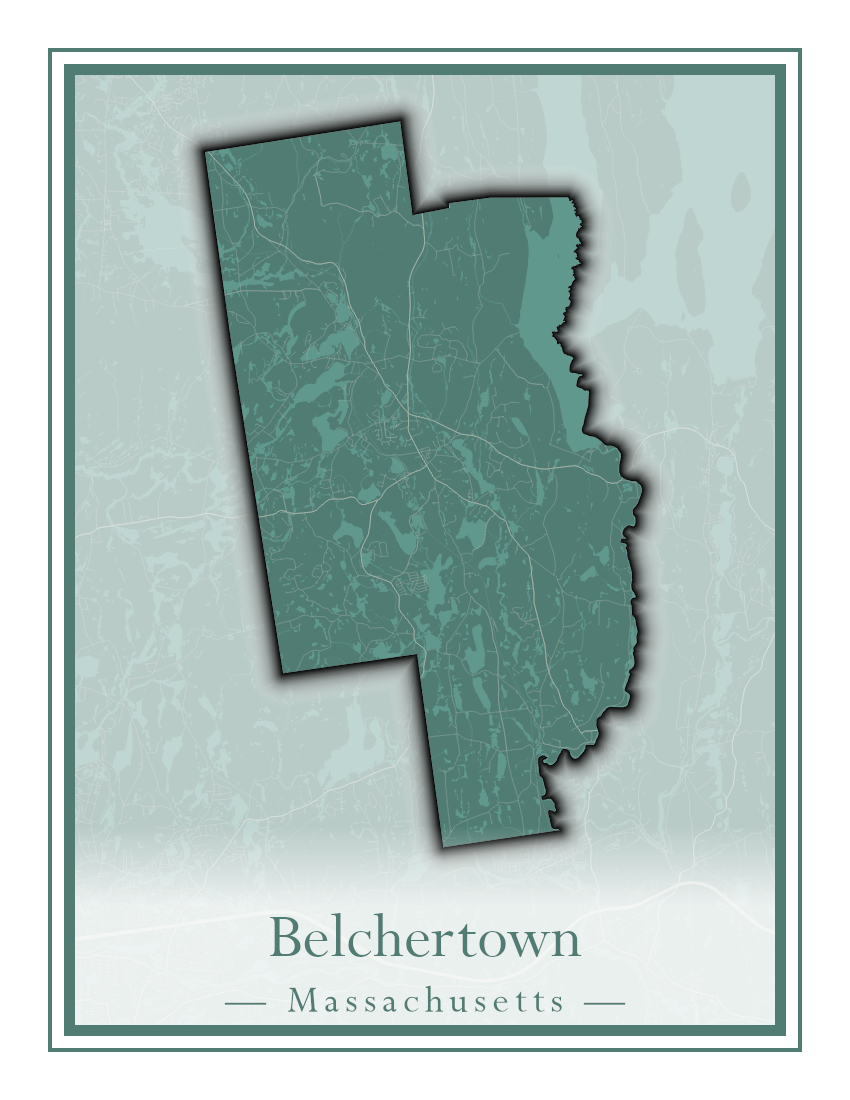 Massachusetts Towns - Street Map (Belchertown - Berkley)