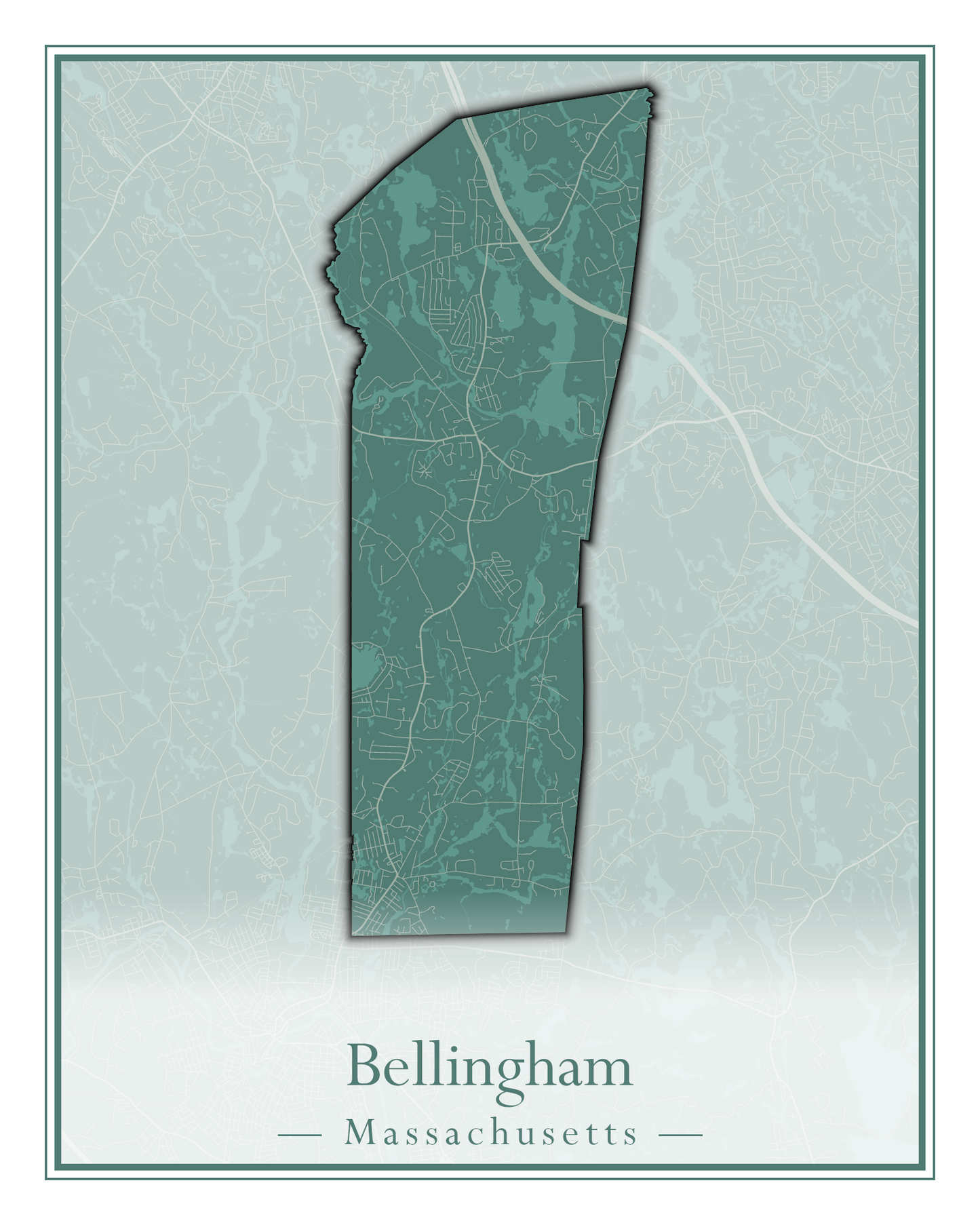 Massachusetts Towns - Street Map (Belchertown - Berkley)