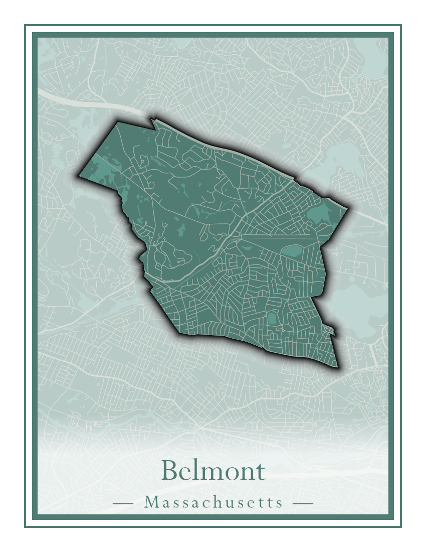 Massachusetts Towns - Street Map (Belchertown - Berkley)