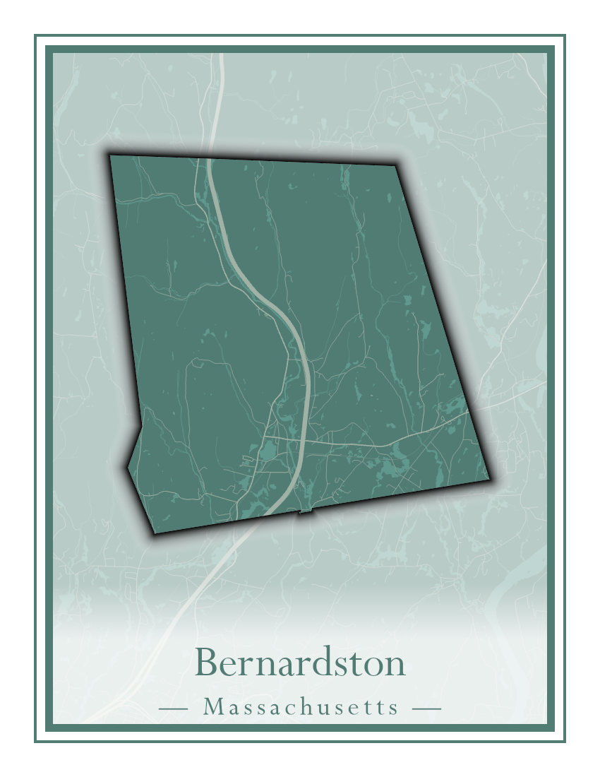 Massachusetts Towns - Street Map (Berlin - Billerica)