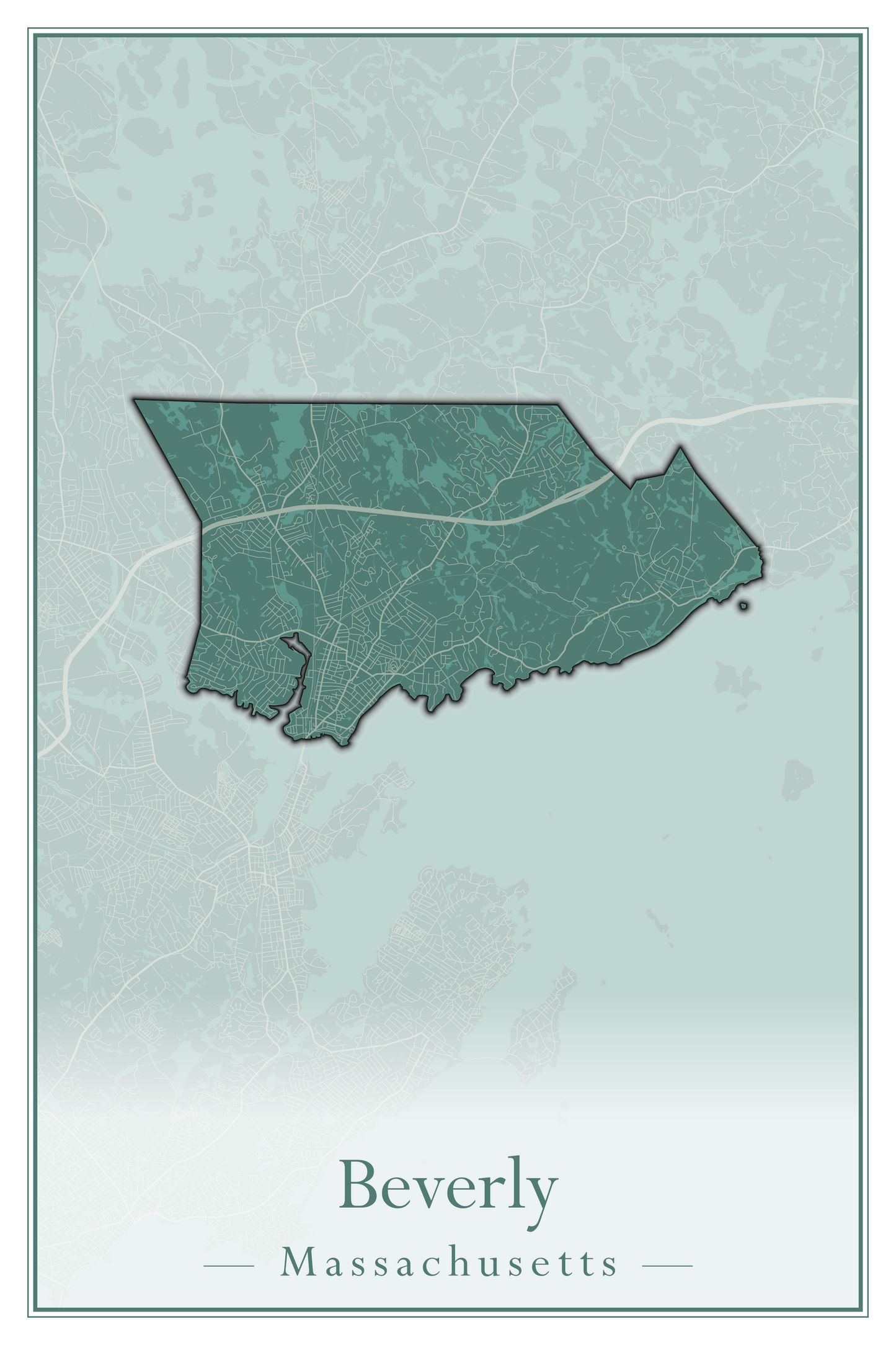 Massachusetts Towns - Street Map (Berlin - Billerica)