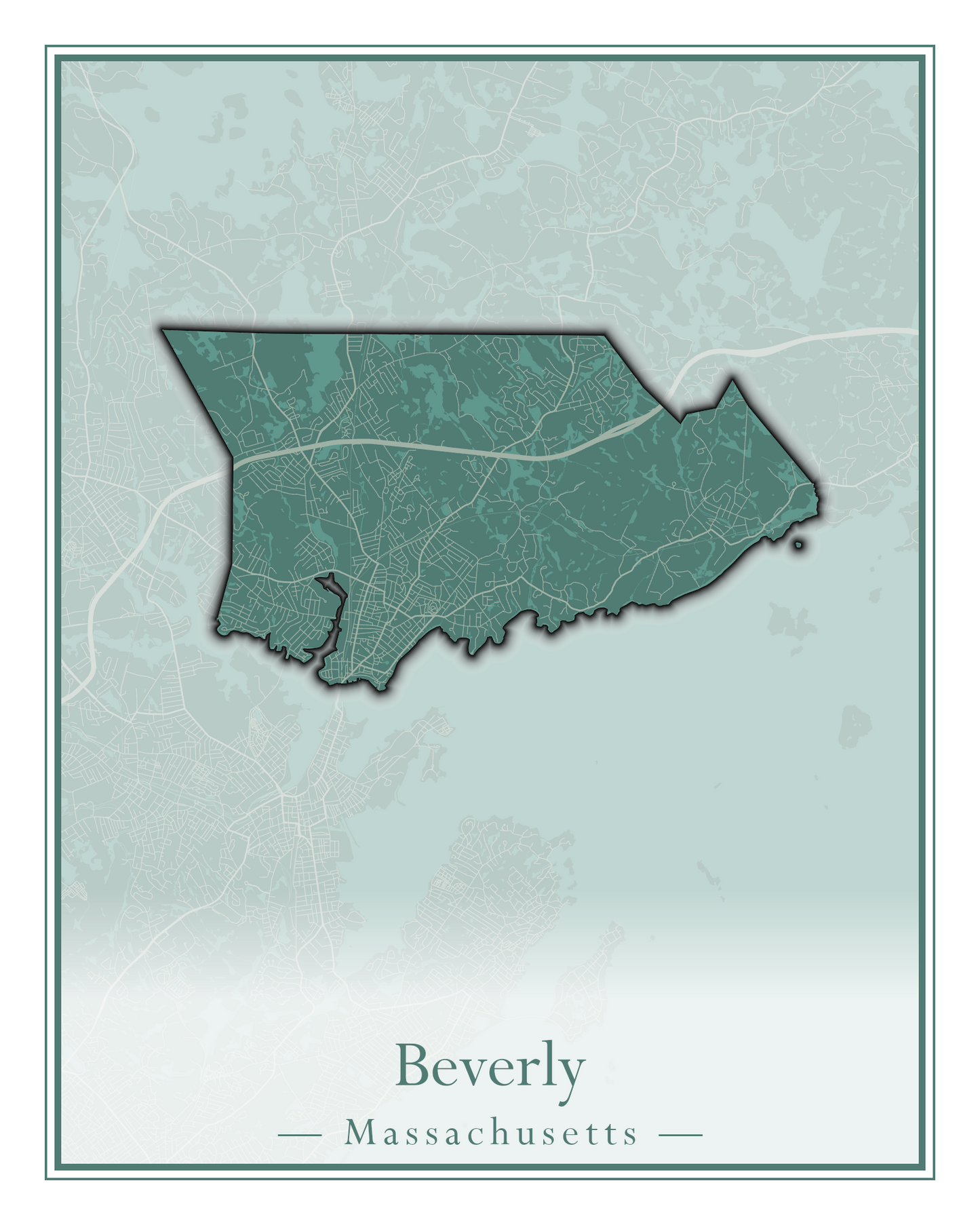 Massachusetts Towns - Street Map (Berlin - Billerica)