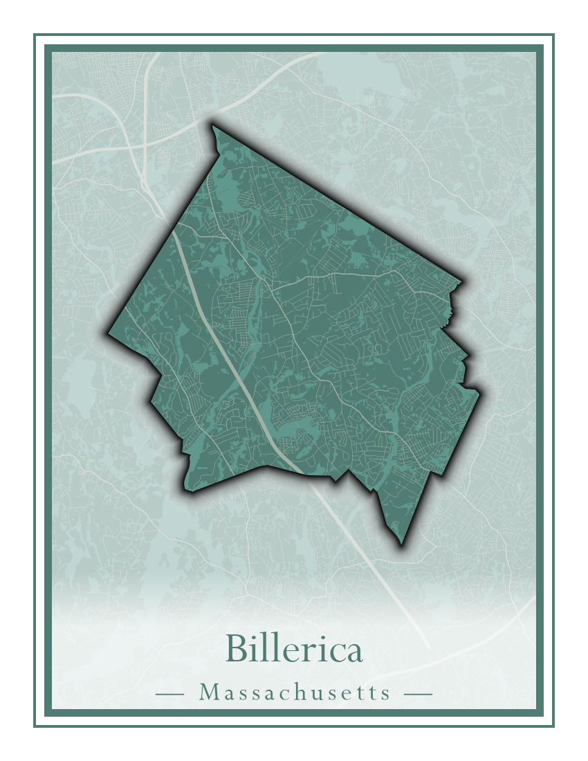 Massachusetts Towns - Street Map (Berlin - Billerica)