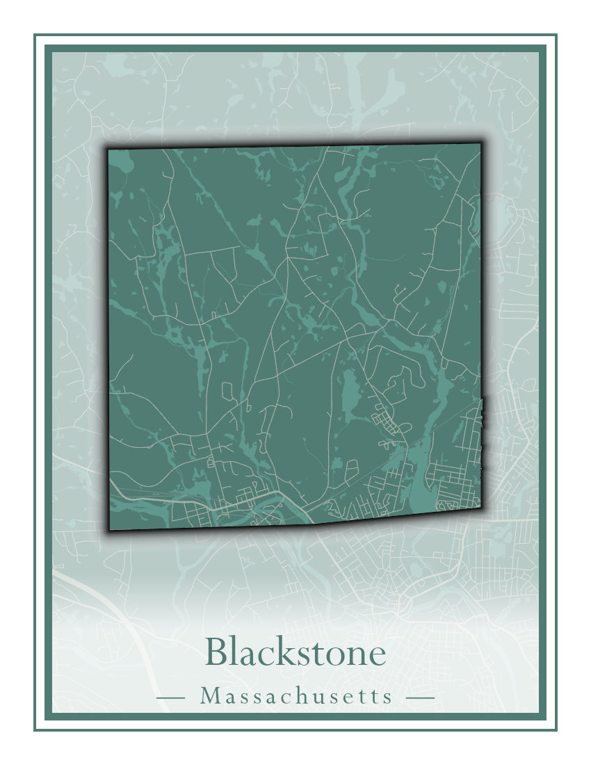 Massachusetts Towns - Street Map (Blackstone - Boston)